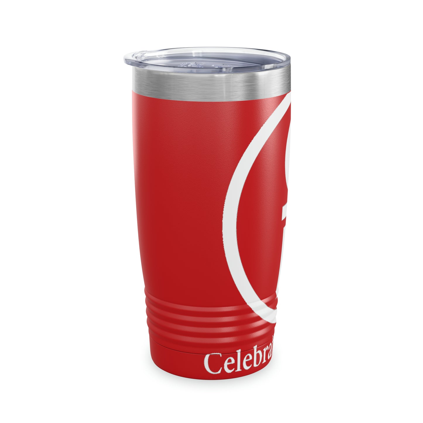 CR Celebrate Recovery Basic Logo White Ringneck Tumbler, 20oz
