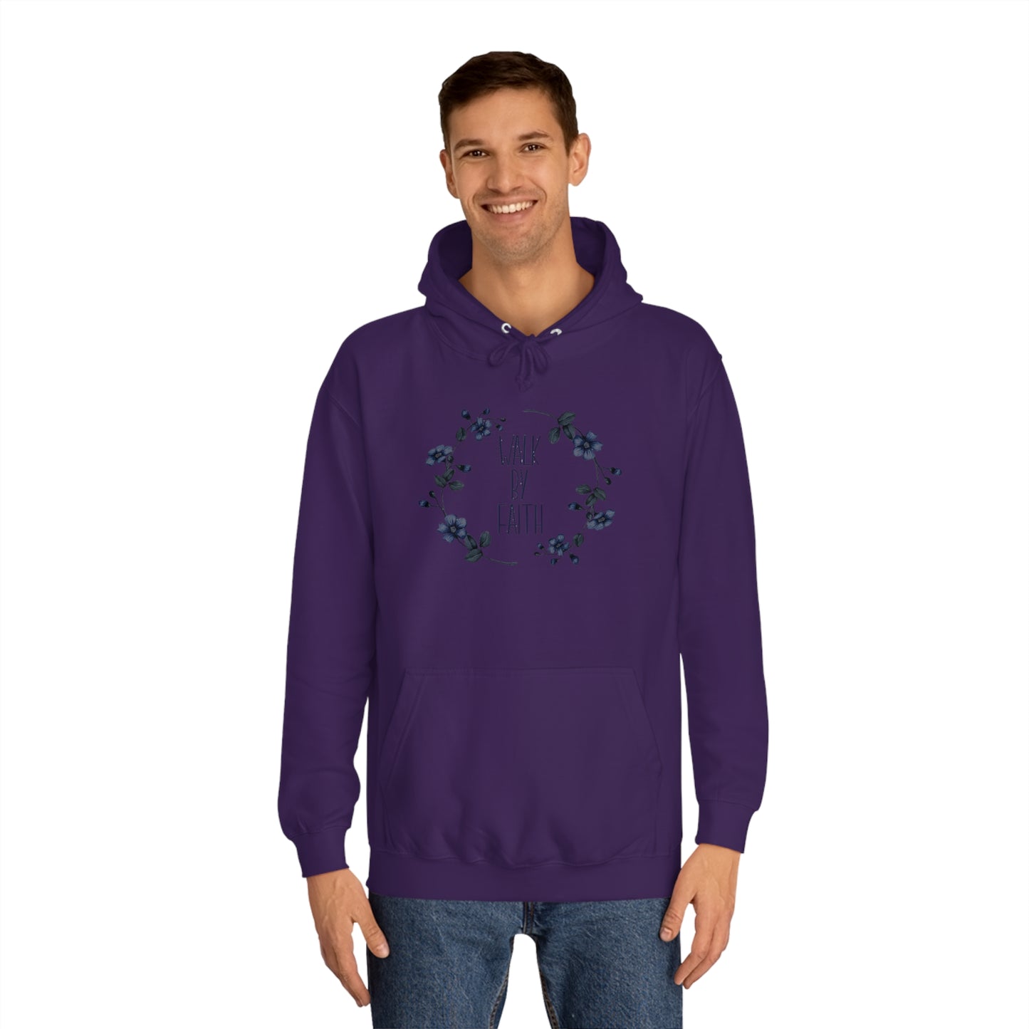 Walk by Faith - Unisex College Hoodie