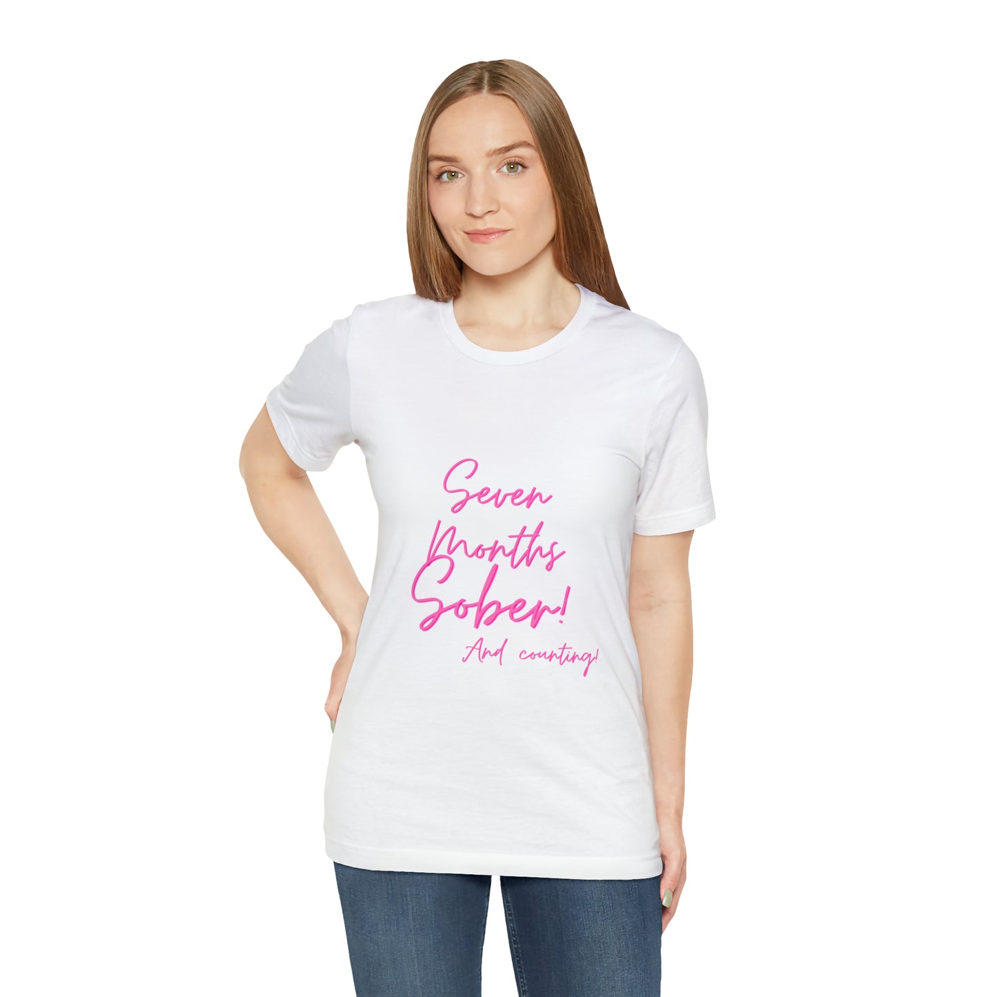 Seven Months Sober (7 Months) Unisex Jersey Short Sleeve Tee