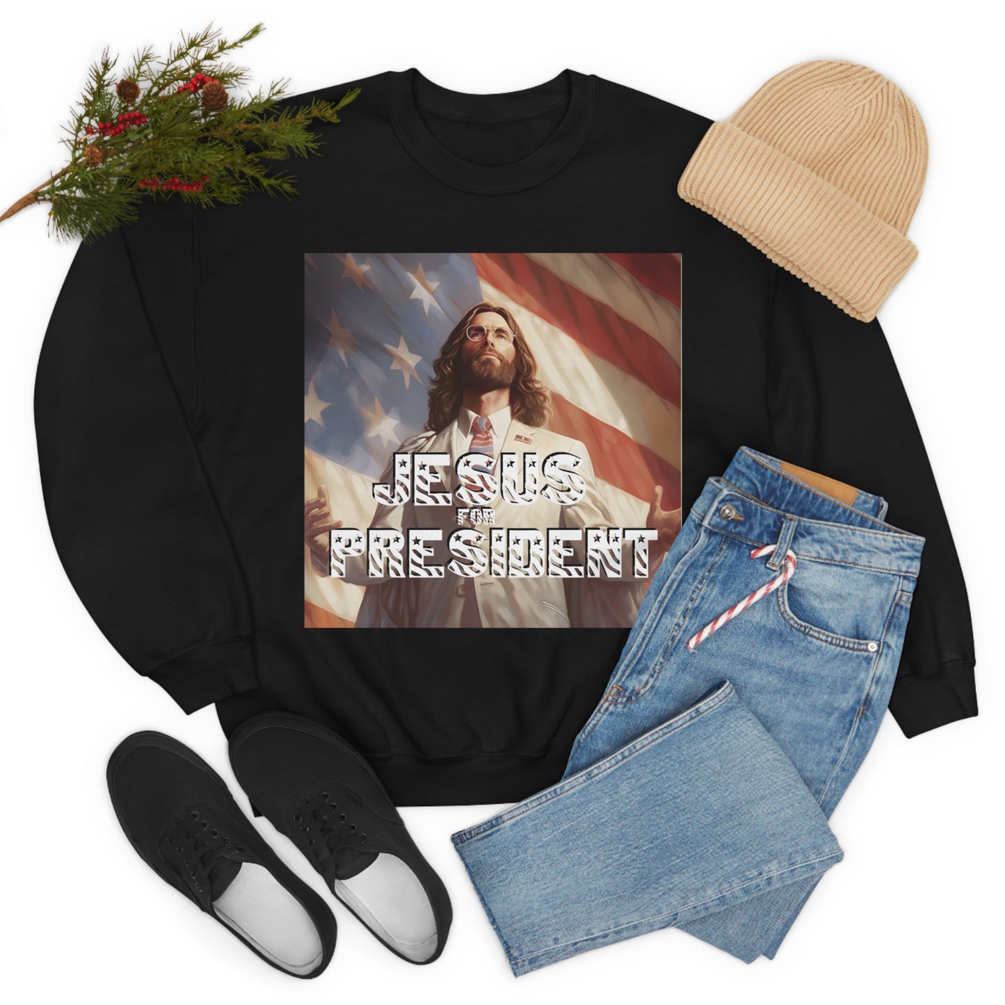Jesus for President Unisex Heavy Blend™ Crewneck Sweatshirt