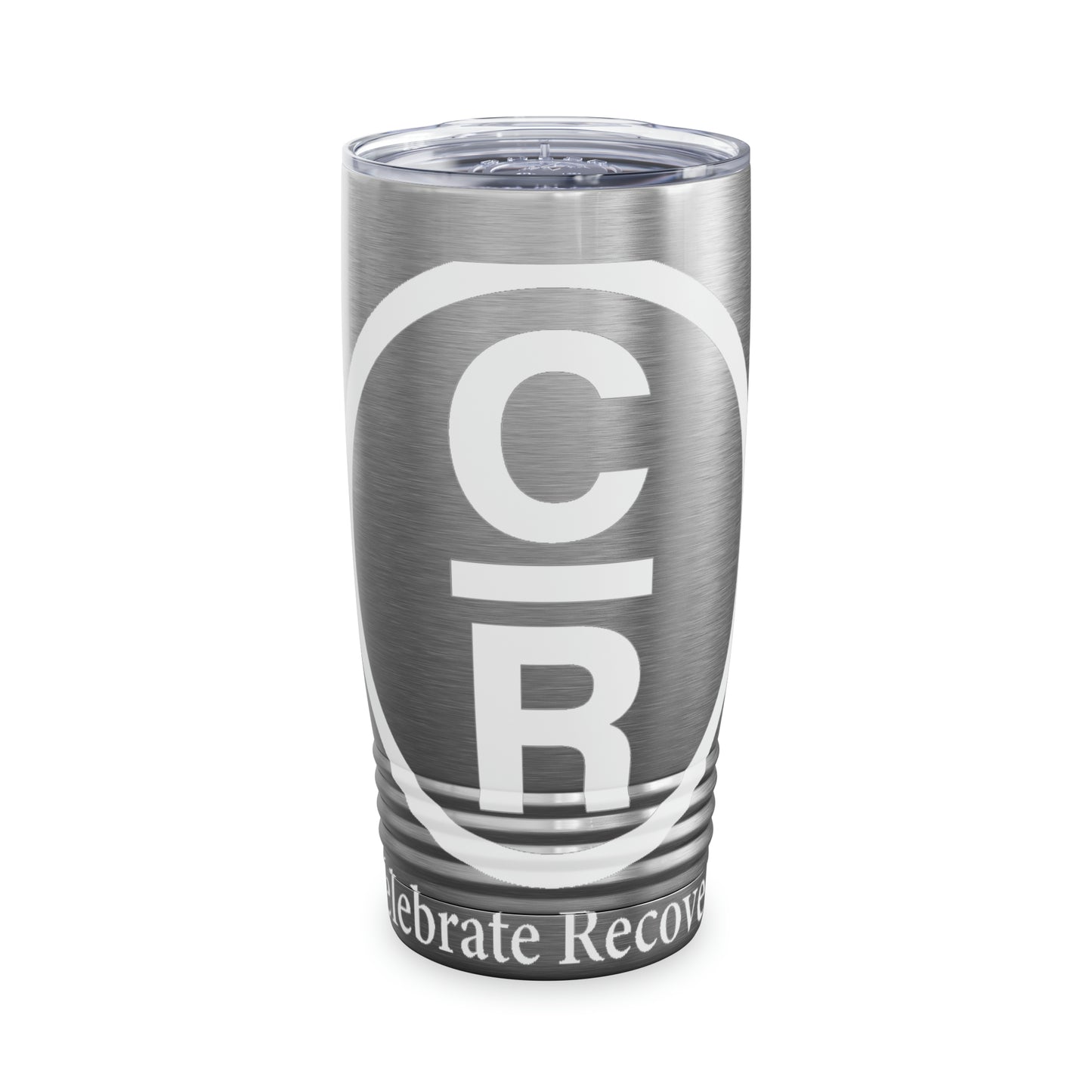 CR Celebrate Recovery Basic Logo White Ringneck Tumbler, 20oz