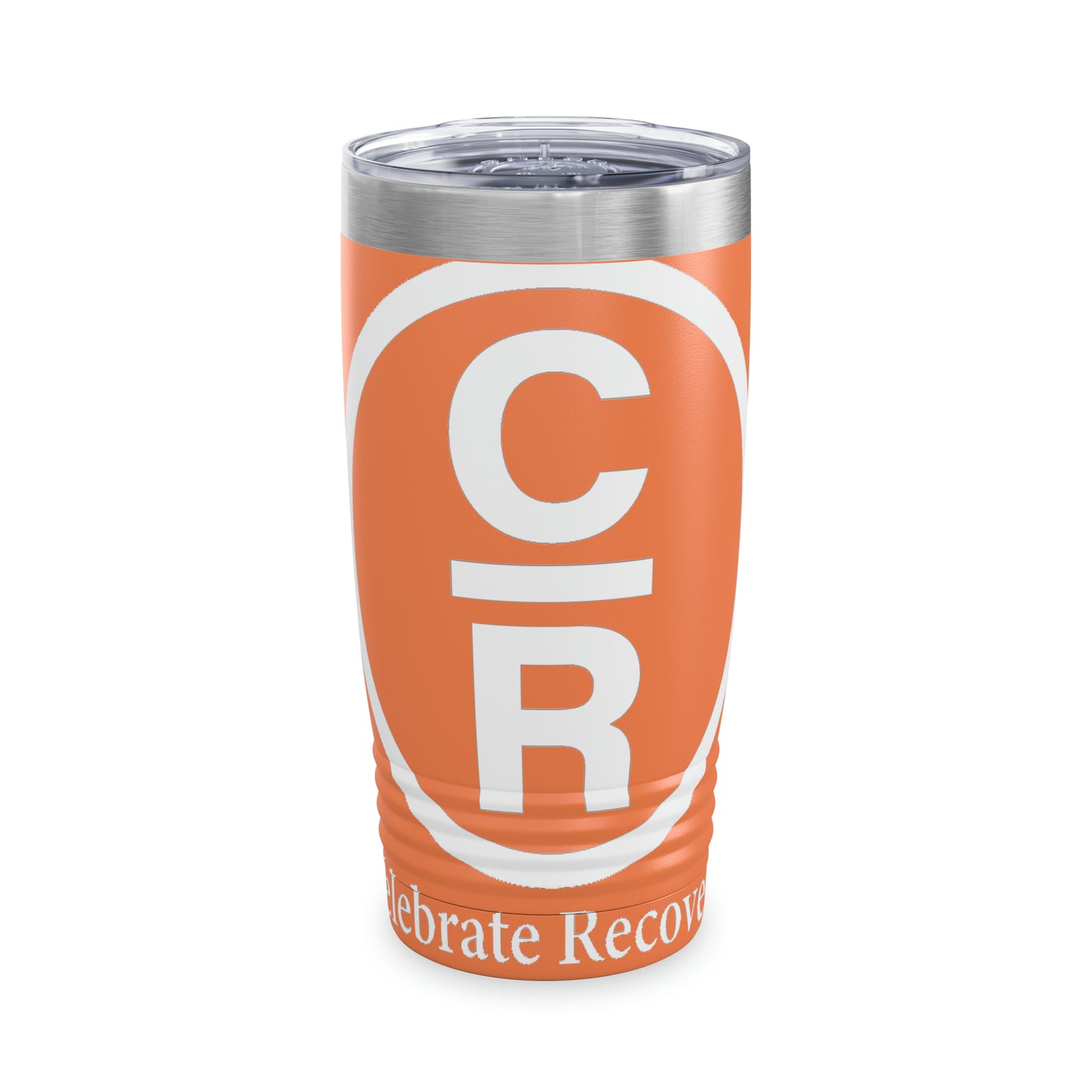 CR Celebrate Recovery Basic Logo White Ringneck Tumbler, 20oz
