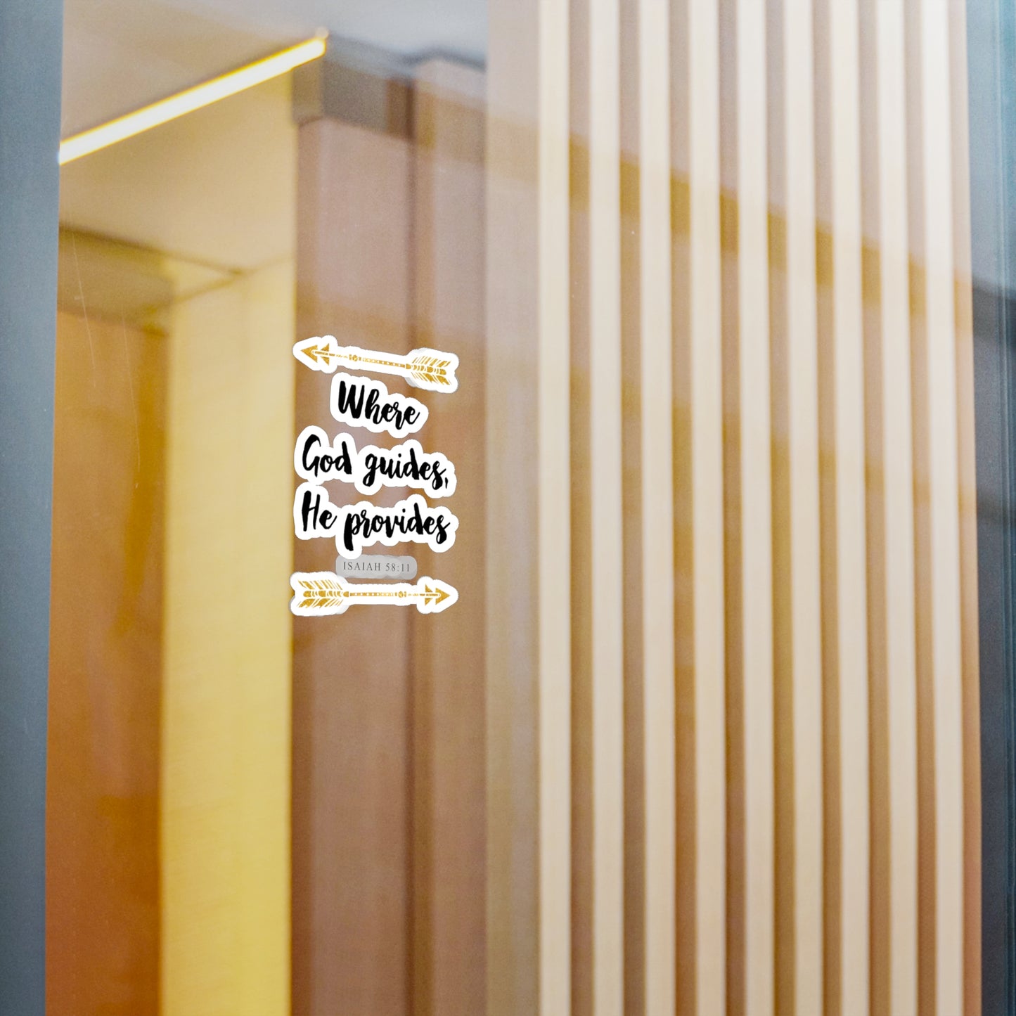 Where GOD guides, He Provides - Isaiah Kiss-Cut Vinyl Decals