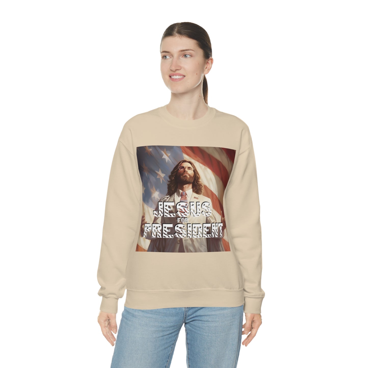 Jesus for President Unisex Heavy Blend™ Crewneck Sweatshirt