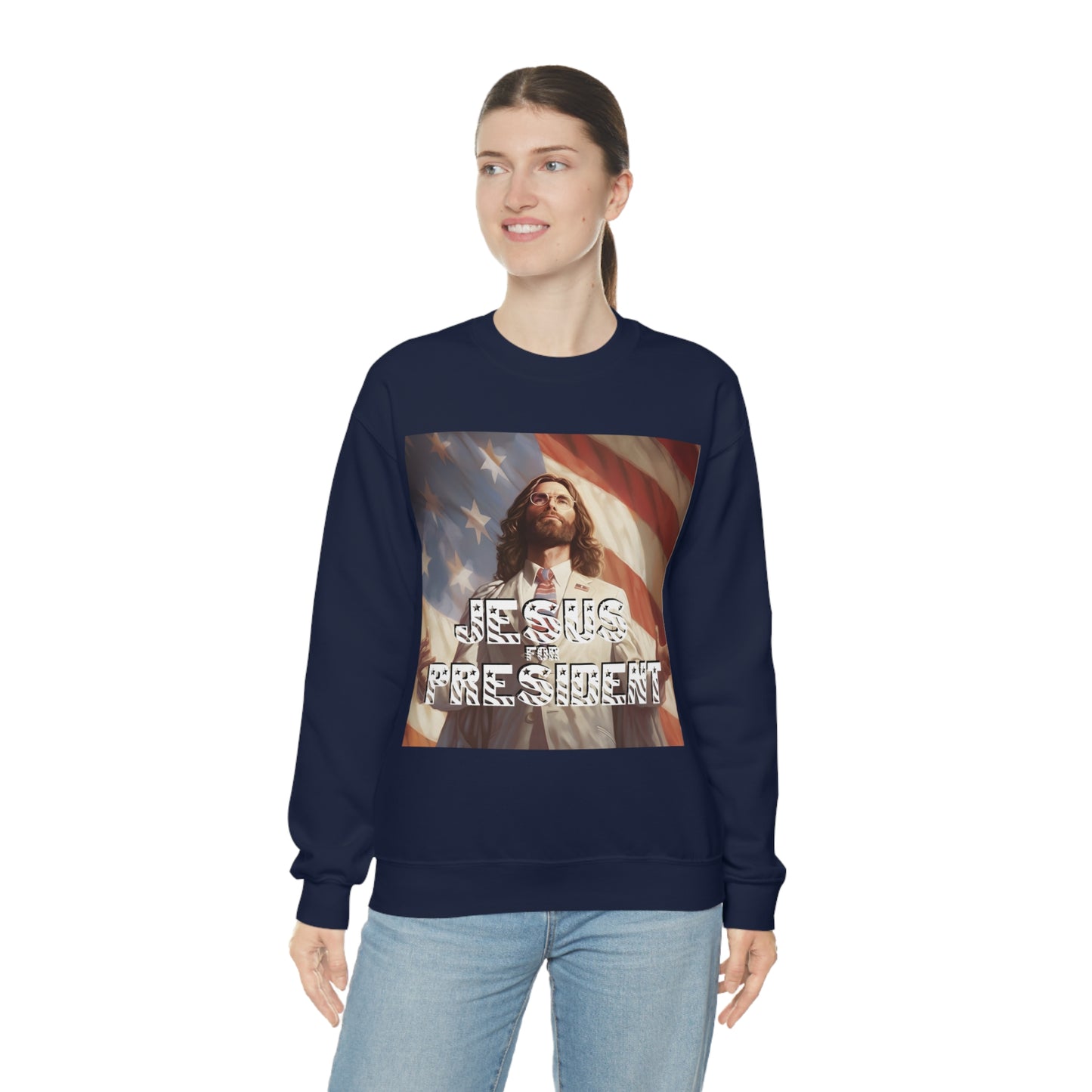 Jesus for President Unisex Heavy Blend™ Crewneck Sweatshirt
