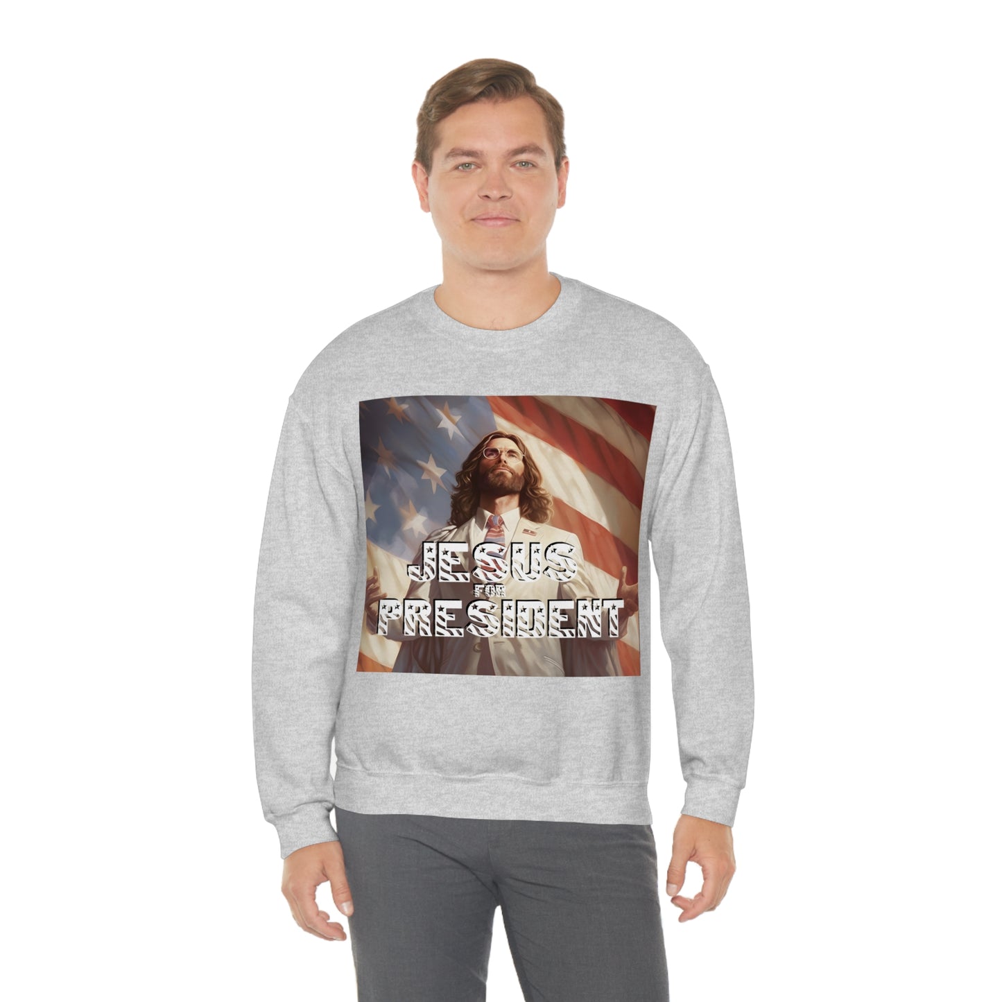 Jesus for President Unisex Heavy Blend™ Crewneck Sweatshirt