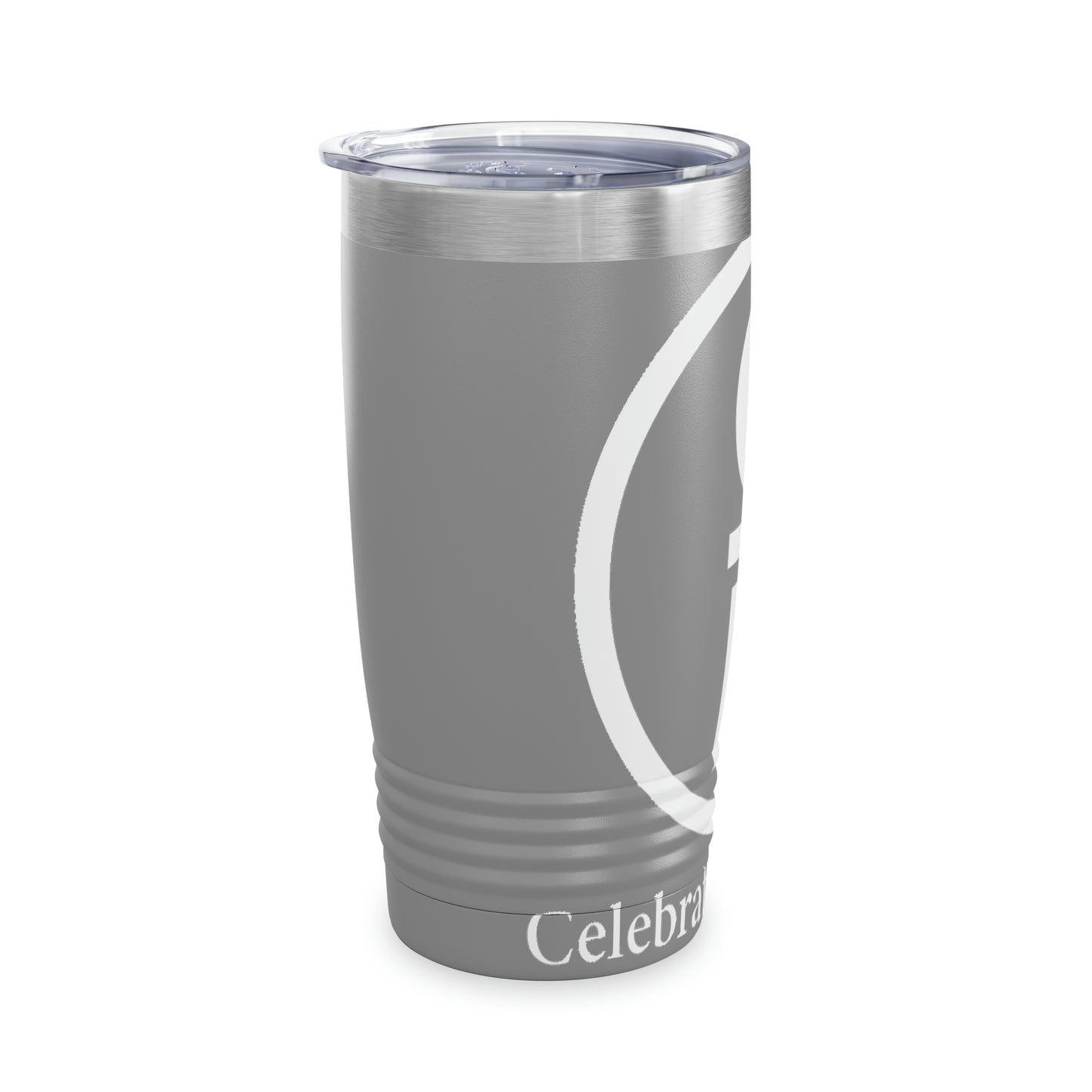CR Celebrate Recovery Basic Logo White Ringneck Tumbler, 20oz