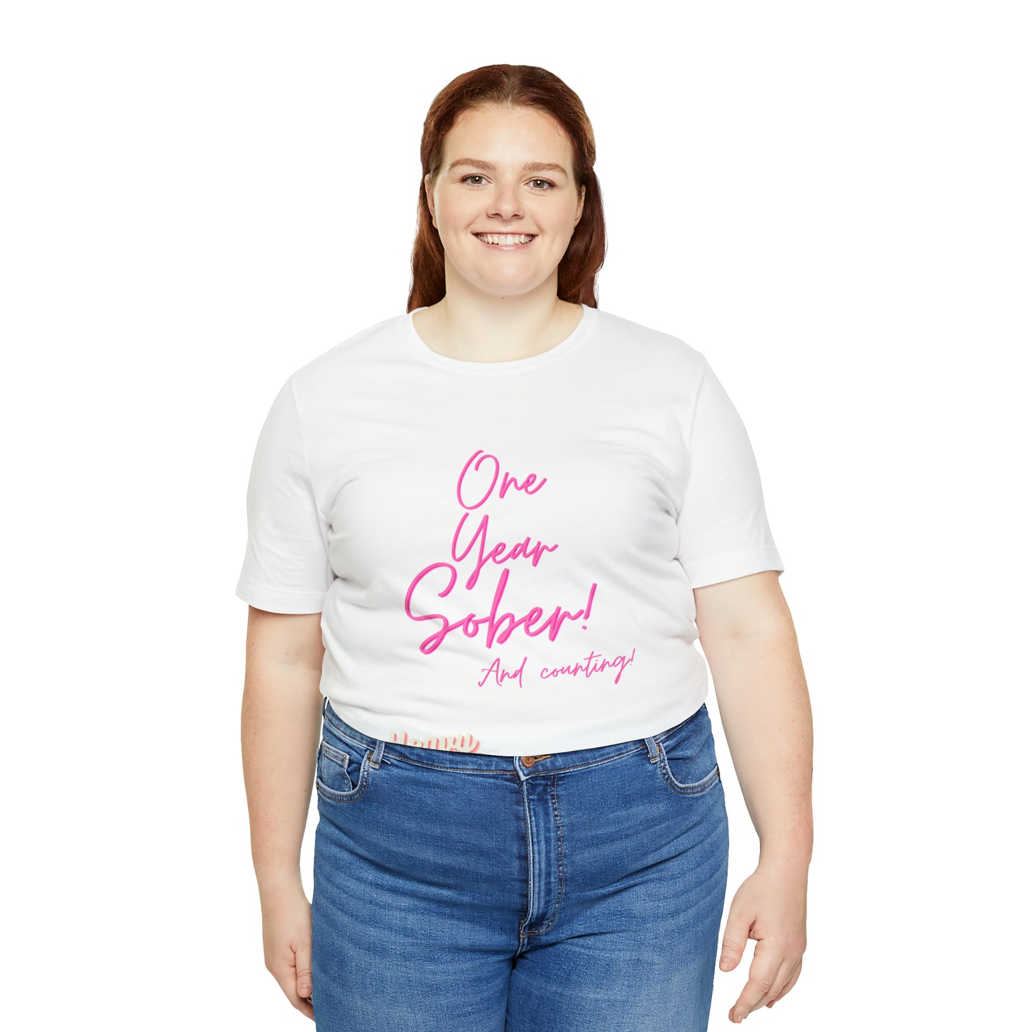 One Year Sober “Heavy Metal” Summer Font  (1 Year Sober) Unisex Jersey Short Sleeve Tee