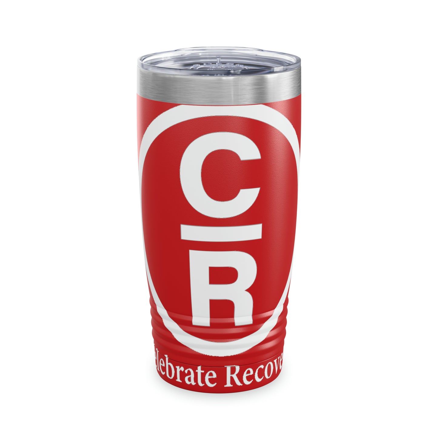 CR Celebrate Recovery Basic Logo White Ringneck Tumbler, 20oz