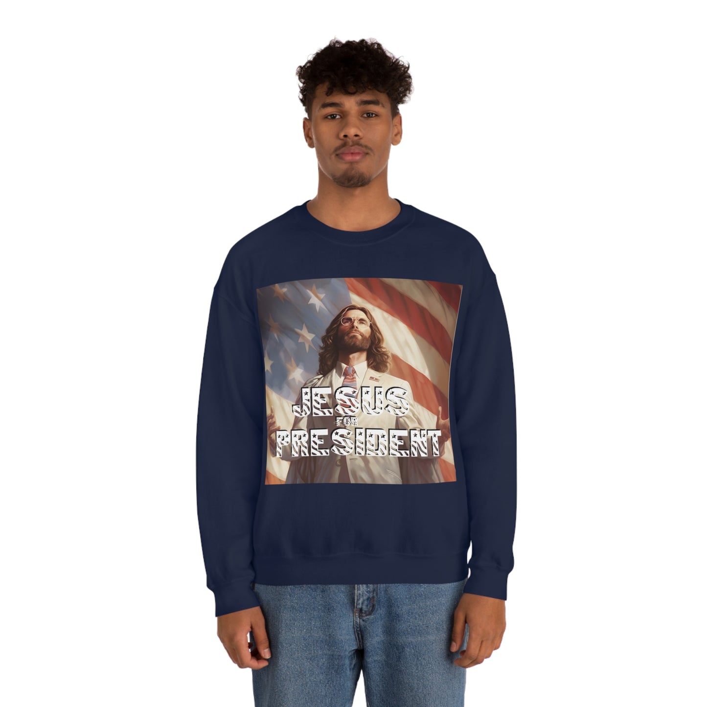 Jesus for President Unisex Heavy Blend™ Crewneck Sweatshirt