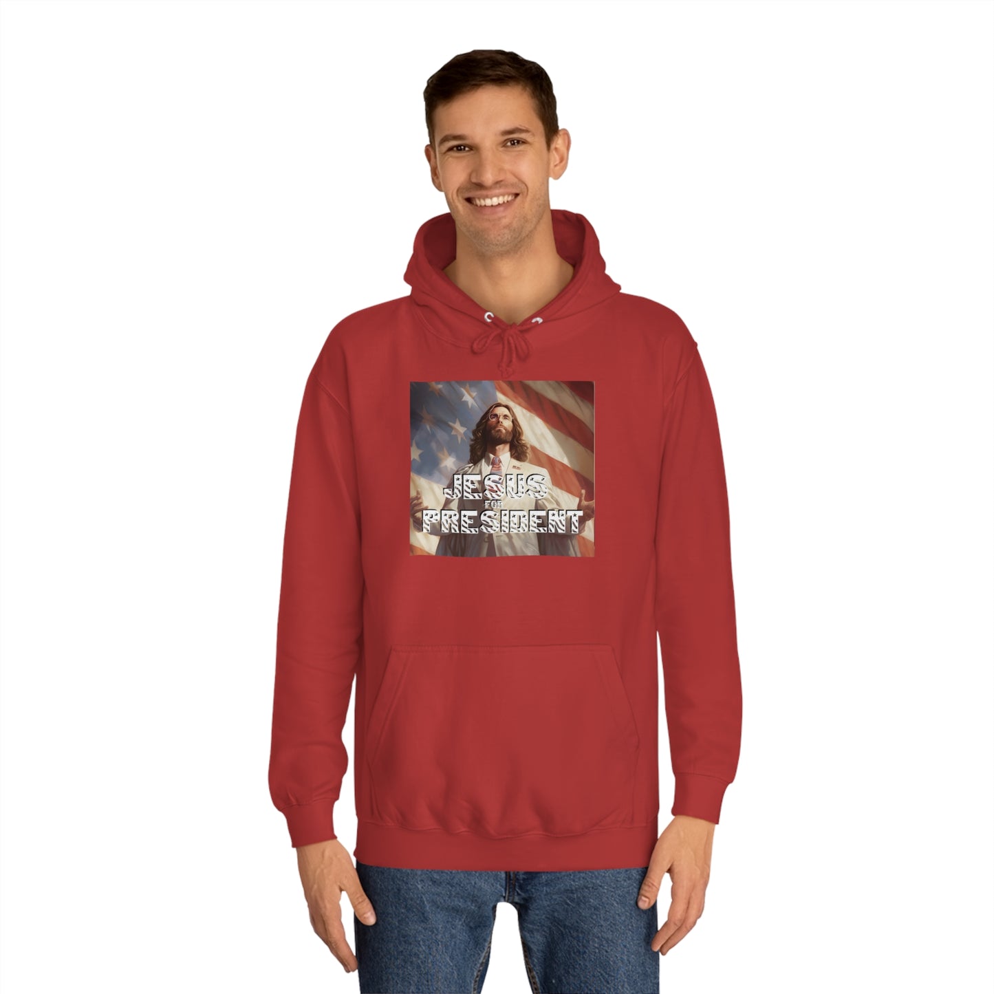 Jesus for President  Unisex College Hoodie