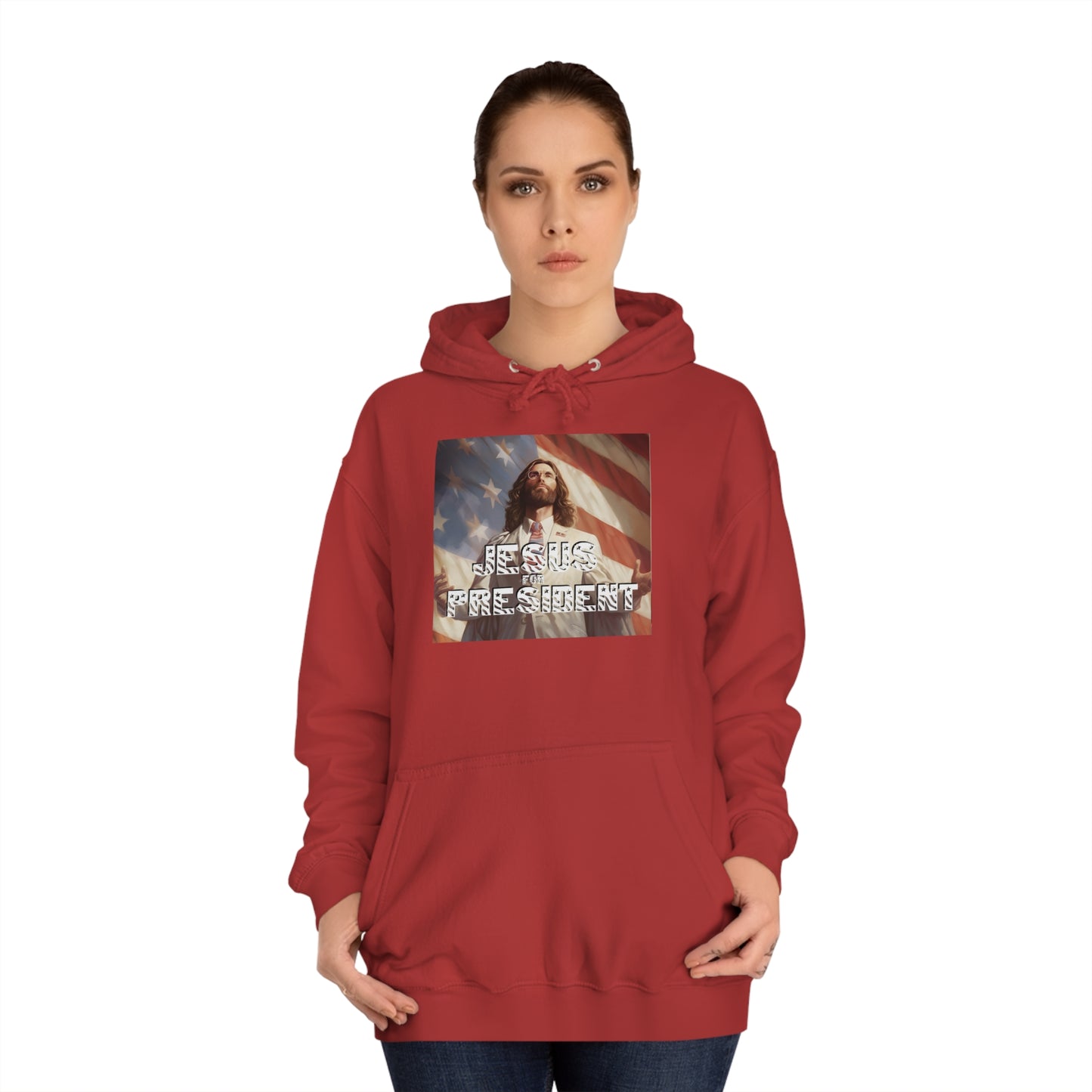 Jesus for President  Unisex College Hoodie