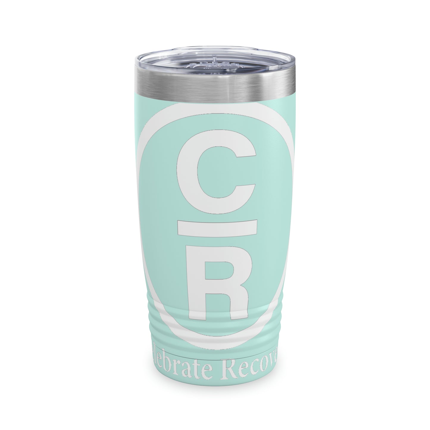 CR Celebrate Recovery Basic Logo White Ringneck Tumbler, 20oz