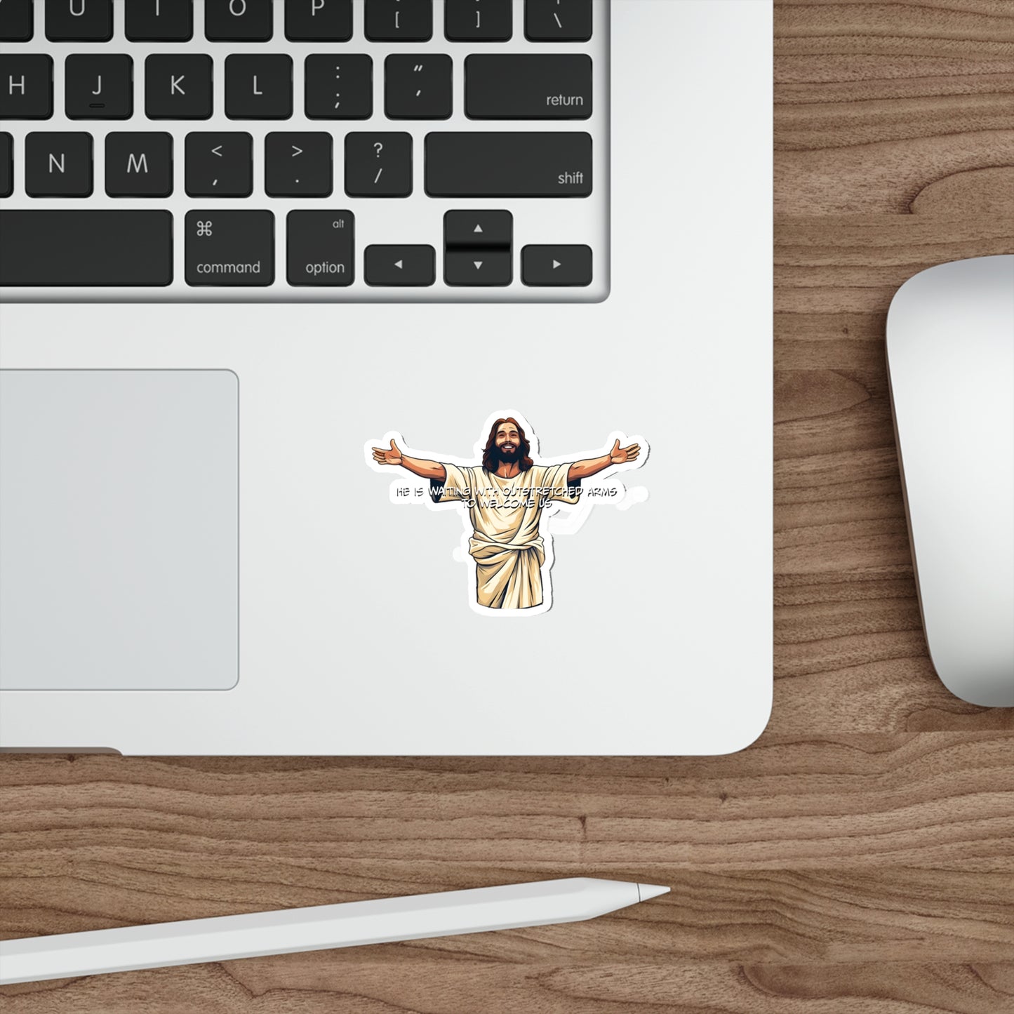 He is Waiting with Outstretched Arms to Welcome Us - Dialogue- 2- Die-Cut Stickers (MB)