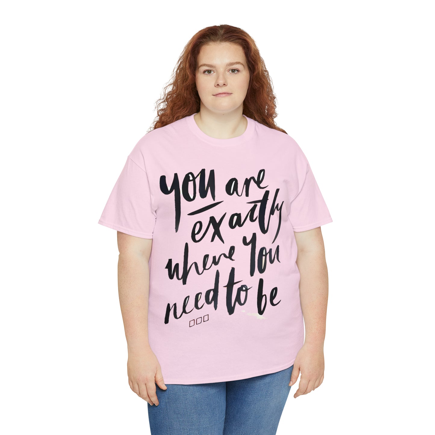 You re EXACTLY where you need to be  - CR Celebrate Recovery Classic Logo - Unisex Heavy Cotton Tee