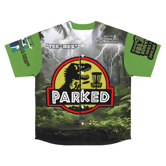 Parked - Jurassic Park Disc Golf Jersey - Men's (Baseball Jersey Sub)