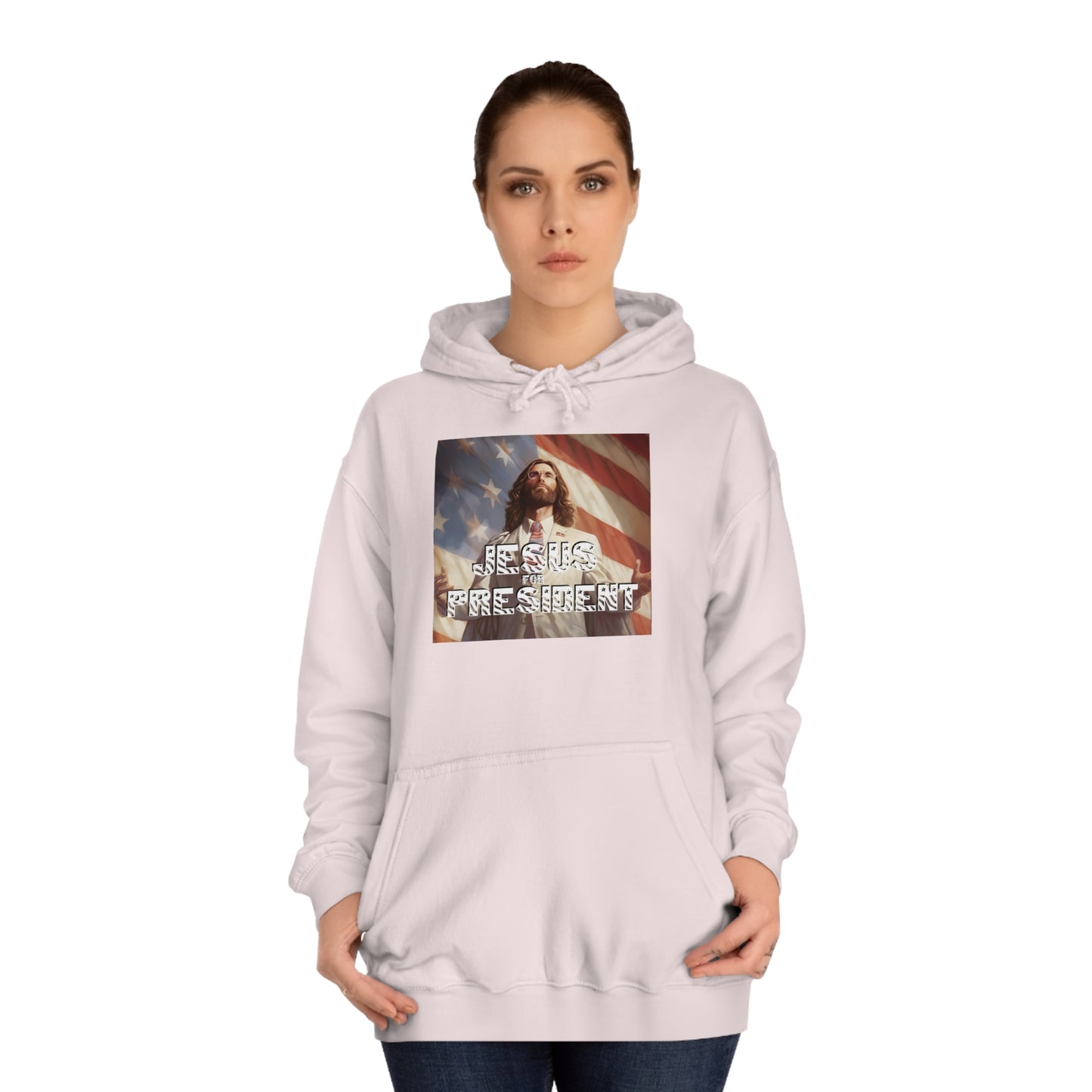 Jesus for President  Unisex College Hoodie