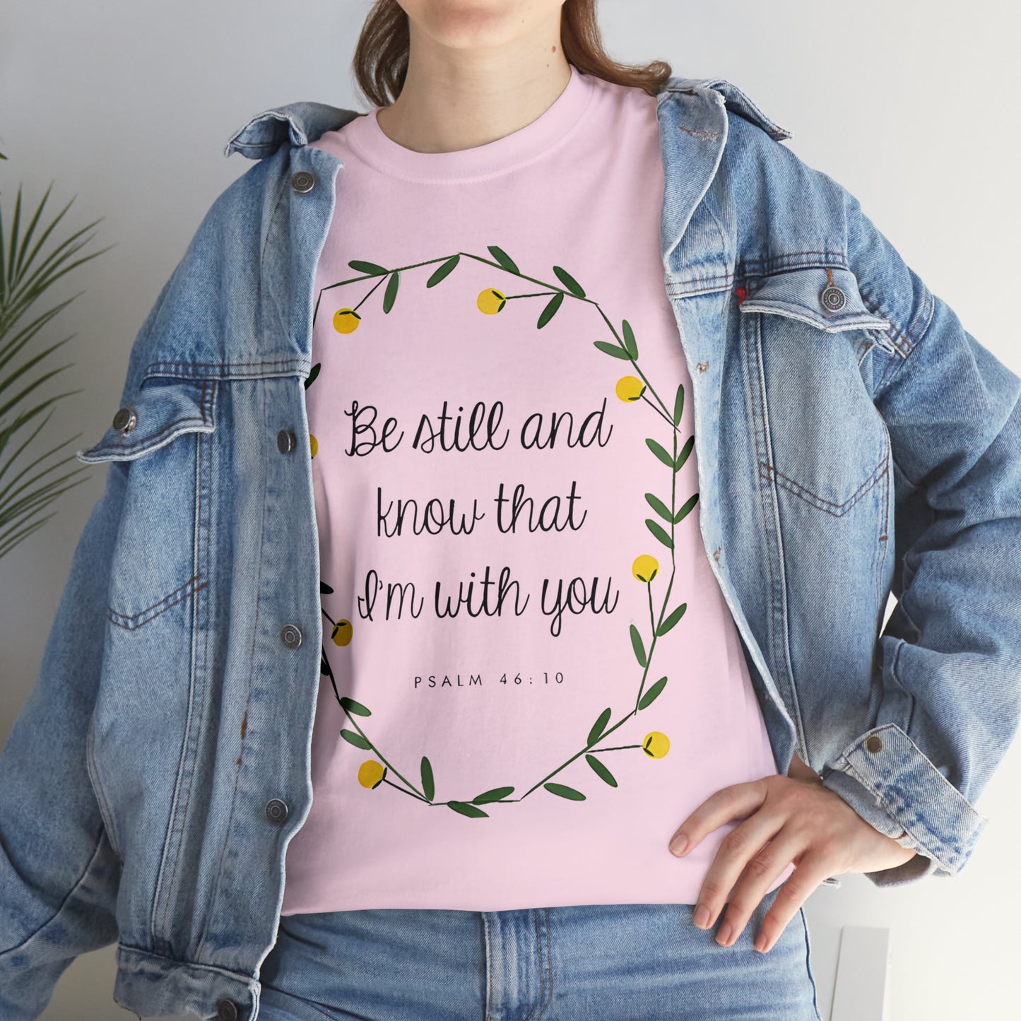 Be Still and know that I am with you (Psalm) - Unisex Heavy Cotton Short Sleeve Tee