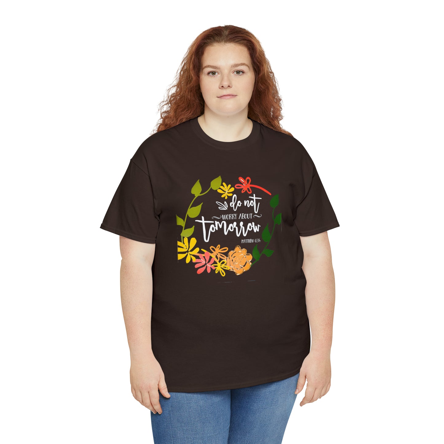 Do not worry about tomorrow (Matthew) - Unisex Heavy Cotton Short Sleeve Tee