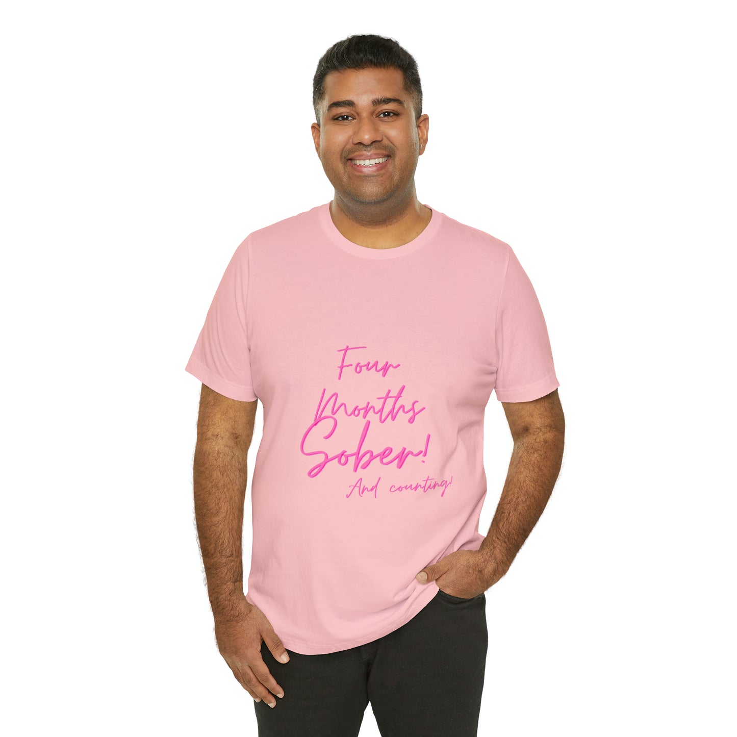 Four Months Sober Unisex Jersey Short Sleeve Tee