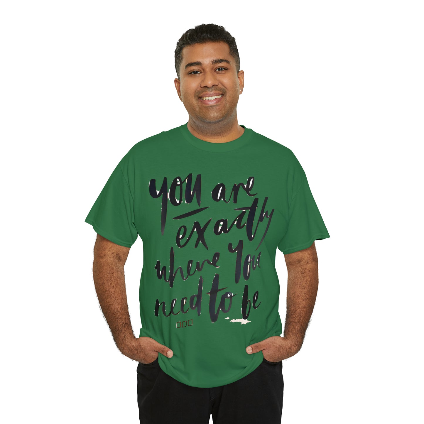 You re EXACTLY where you need to be  - CR Celebrate Recovery Classic Logo - Unisex Heavy Cotton Tee