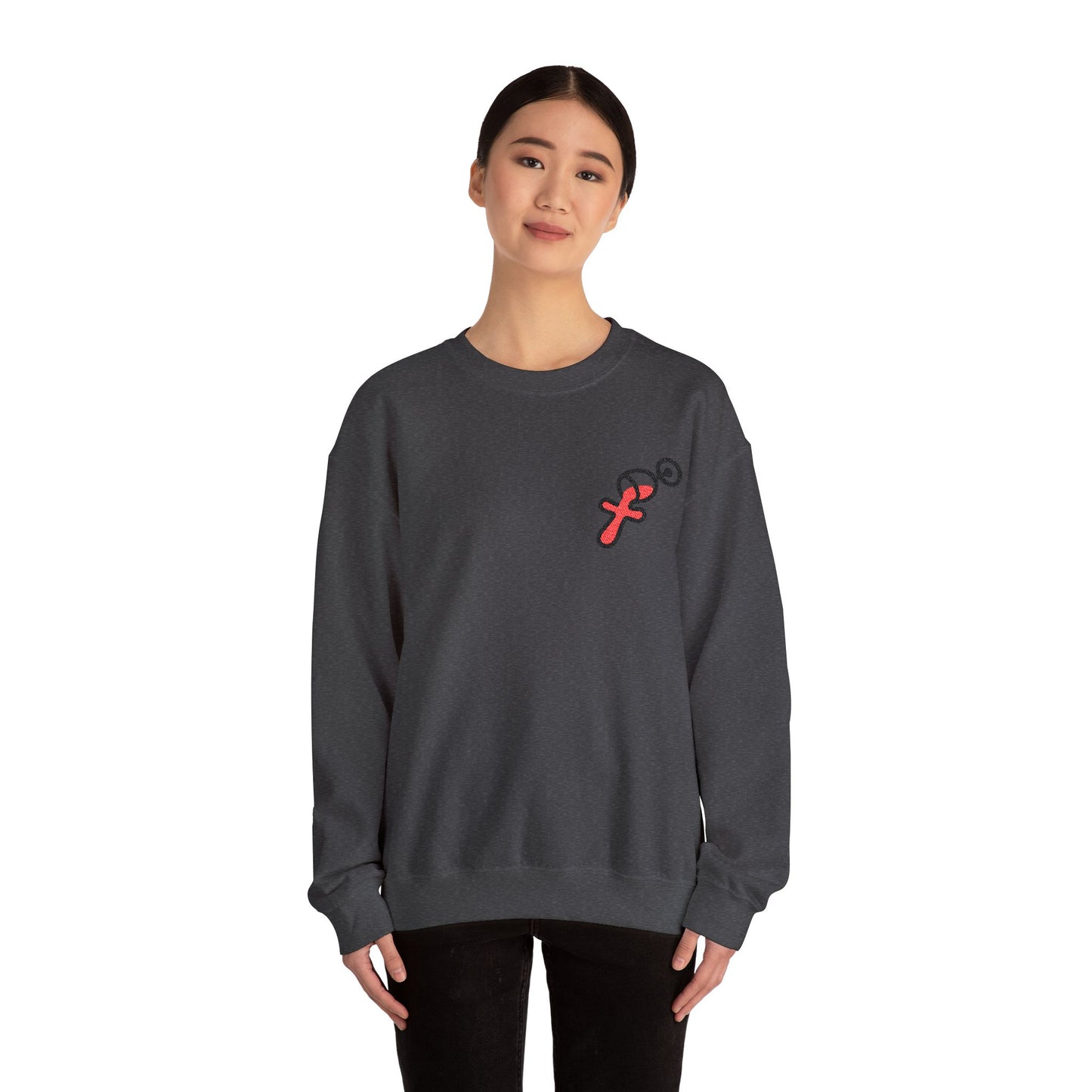 “Sip of Sacrifice” Embroidered Crewneck (Budget Gildan)