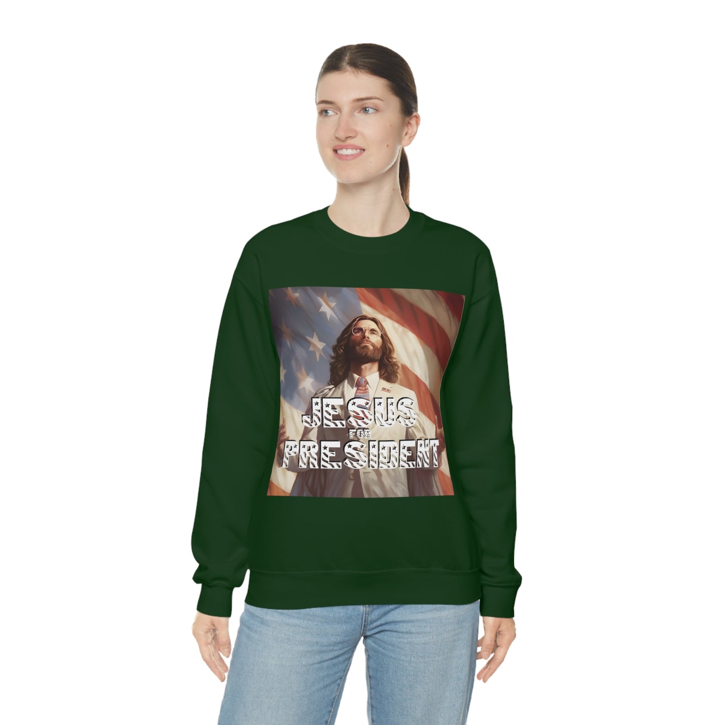Jesus for President Unisex Heavy Blend™ Crewneck Sweatshirt