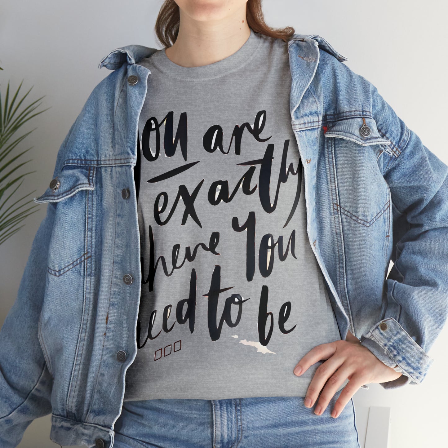 You re EXACTLY where you need to be  - CR Celebrate Recovery Classic Logo - Unisex Heavy Cotton Tee