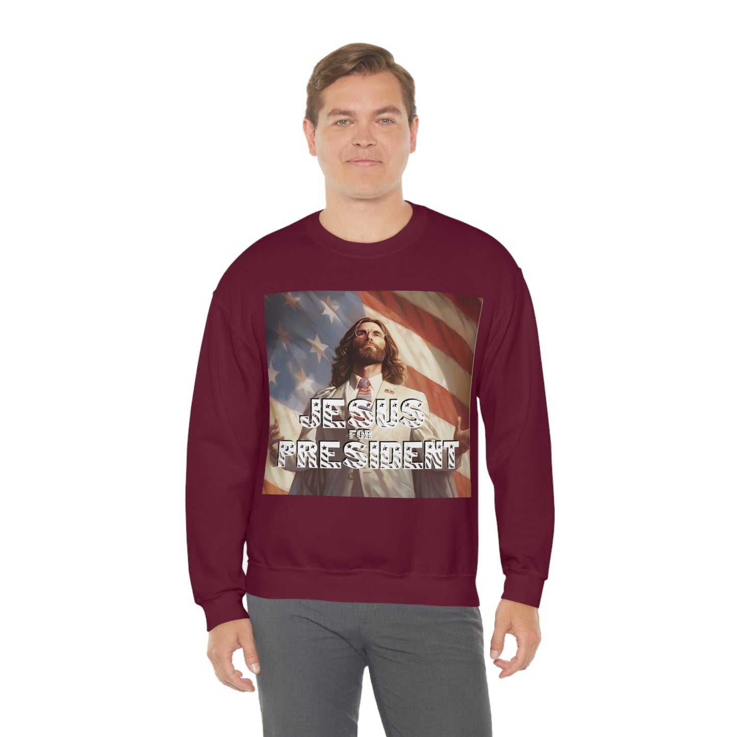 Jesus for President Unisex Heavy Blend™ Crewneck Sweatshirt