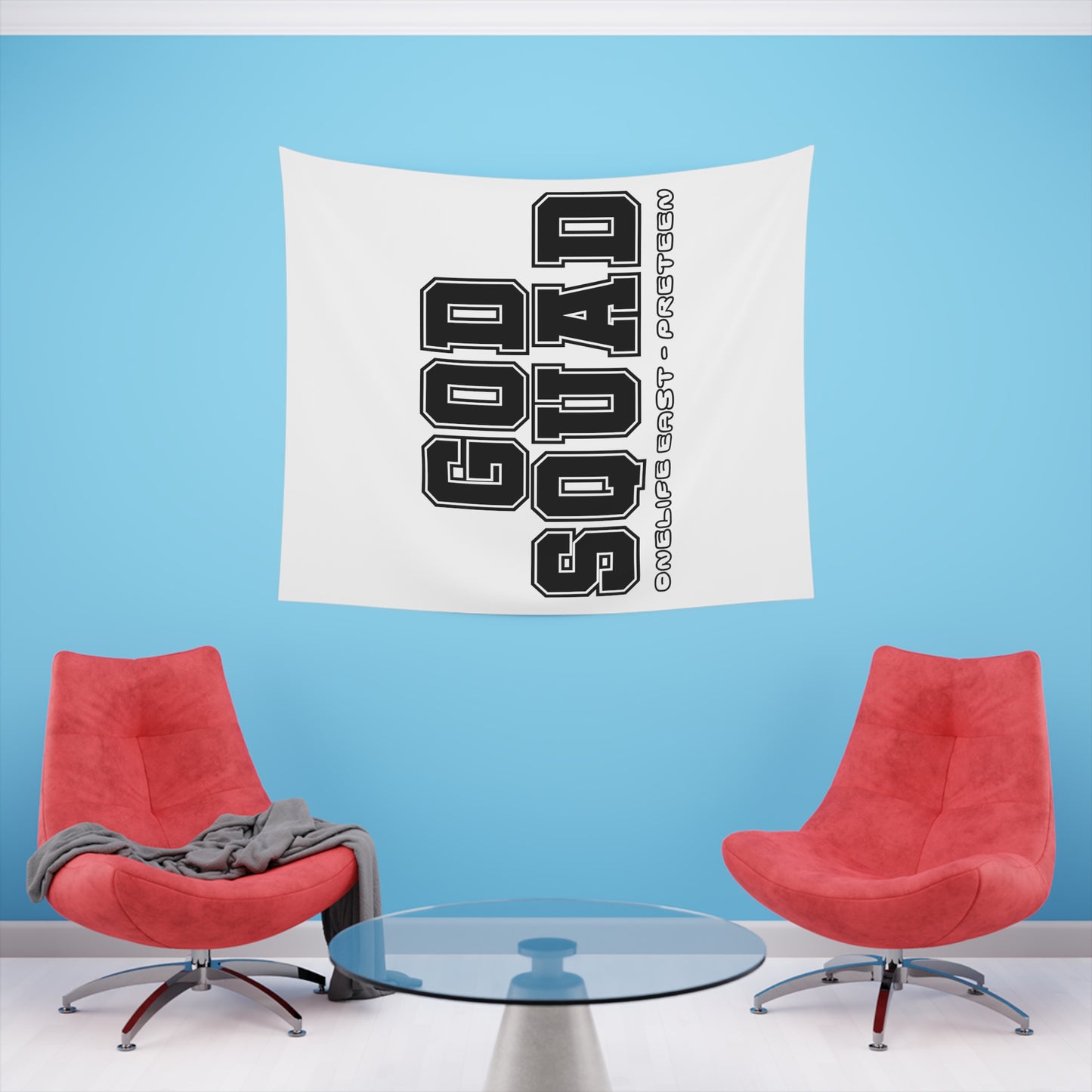 “God Squad” - Pre-Teen Room - Printed Wall Tapestry