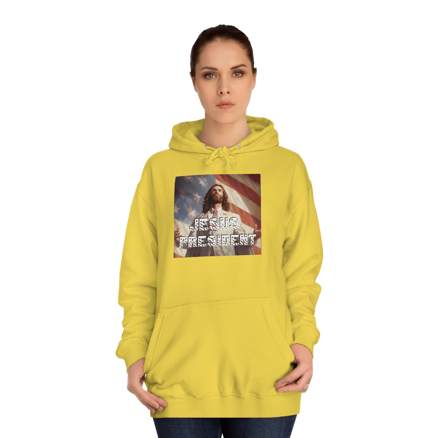 Jesus for President  Unisex College Hoodie