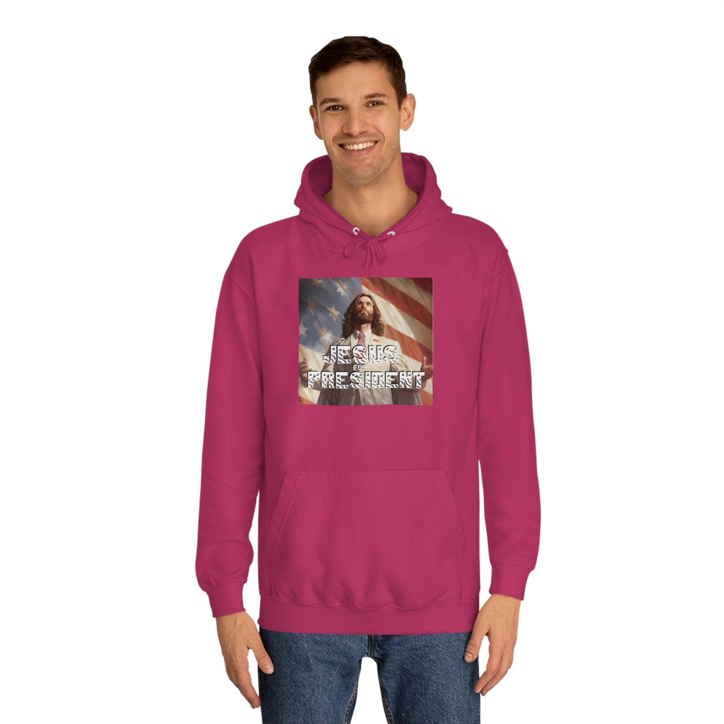 Jesus for President  Unisex College Hoodie