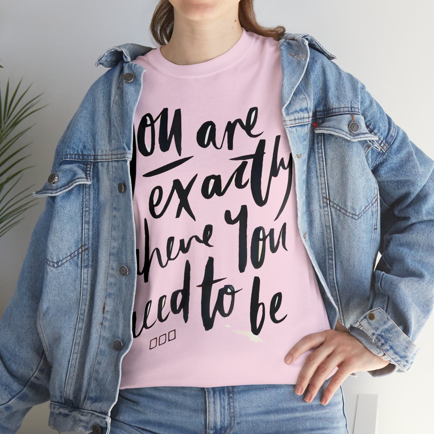 You re EXACTLY where you need to be  - CR Celebrate Recovery Classic Logo - Unisex Heavy Cotton Tee