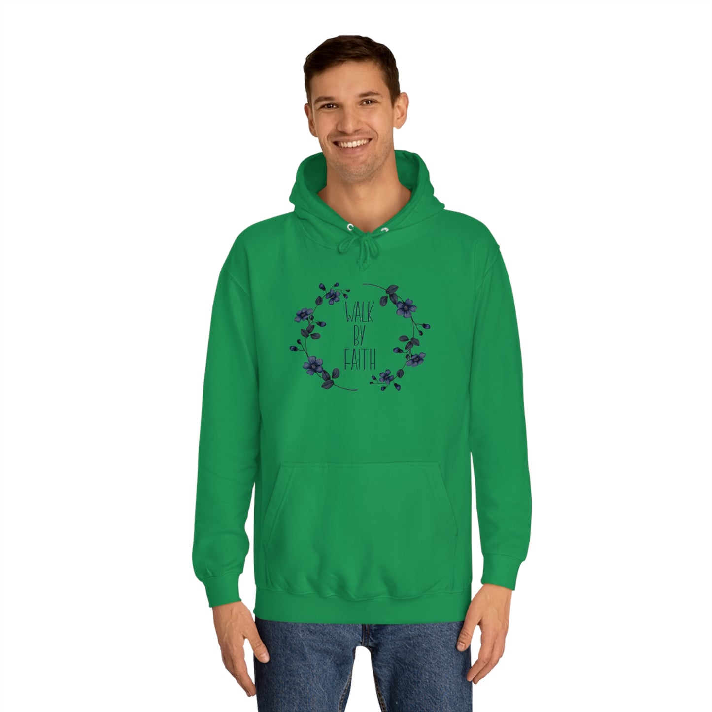 Walk by Faith - Unisex College Hoodie