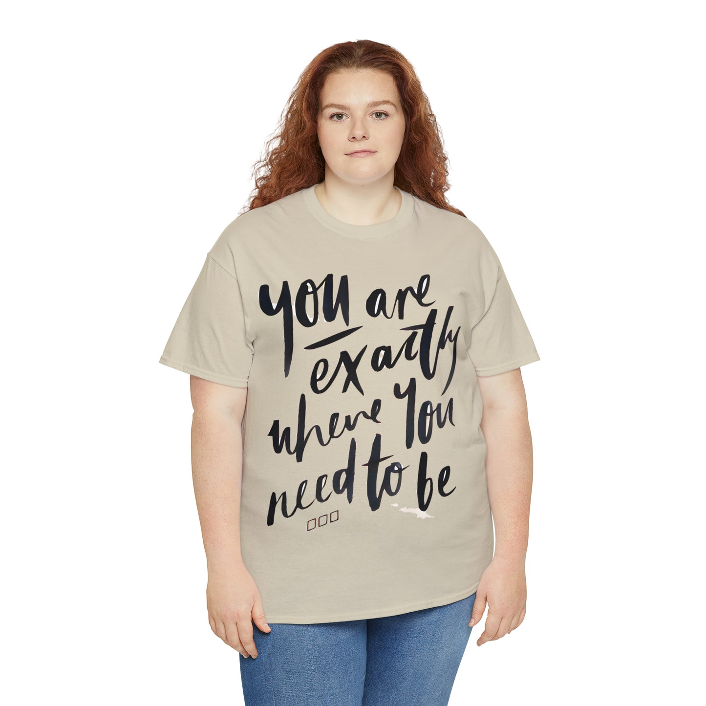 You re EXACTLY where you need to be  - CR Celebrate Recovery Classic Logo - Unisex Heavy Cotton Tee