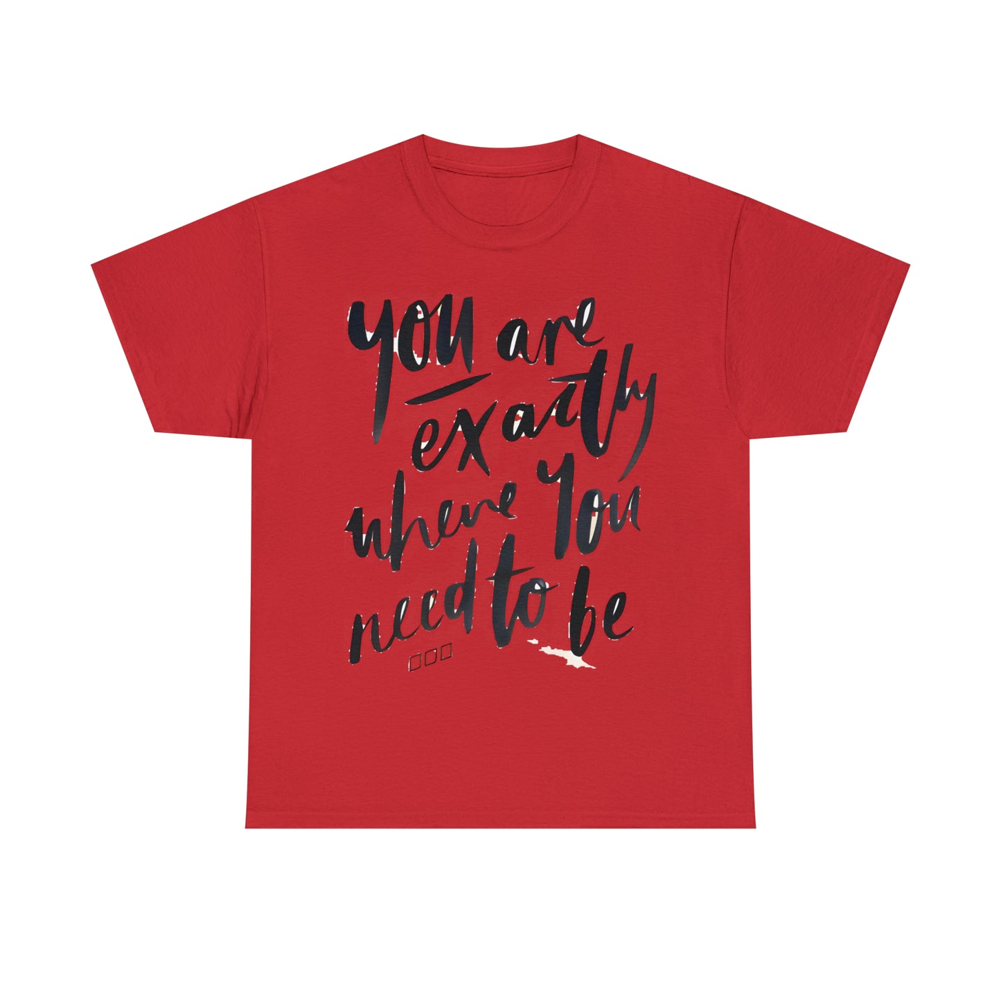 You re EXACTLY where you need to be  - CR Celebrate Recovery Classic Logo - Unisex Heavy Cotton Tee