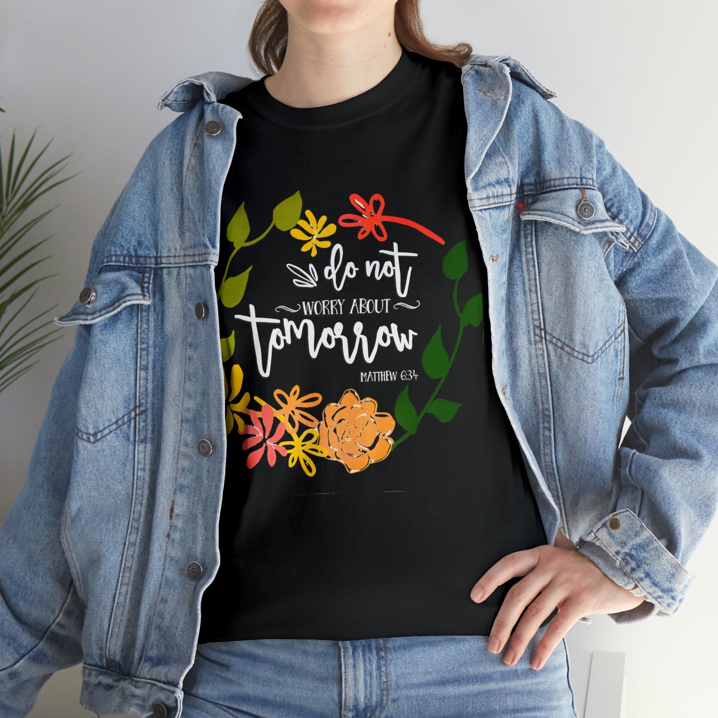 Do not worry about tomorrow (Matthew) - Unisex Heavy Cotton Short Sleeve Tee