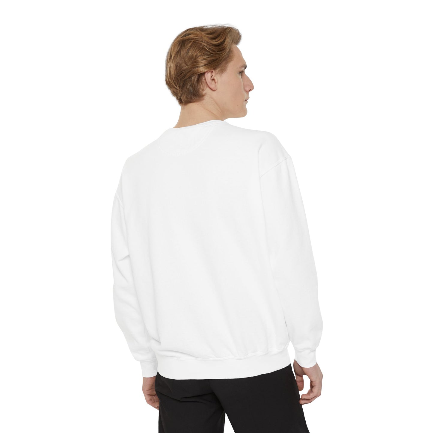 “Sip of Sacrifice” Embroidered Crewneck — Disciple Dad (Water-Into-Wine Drop Collection)