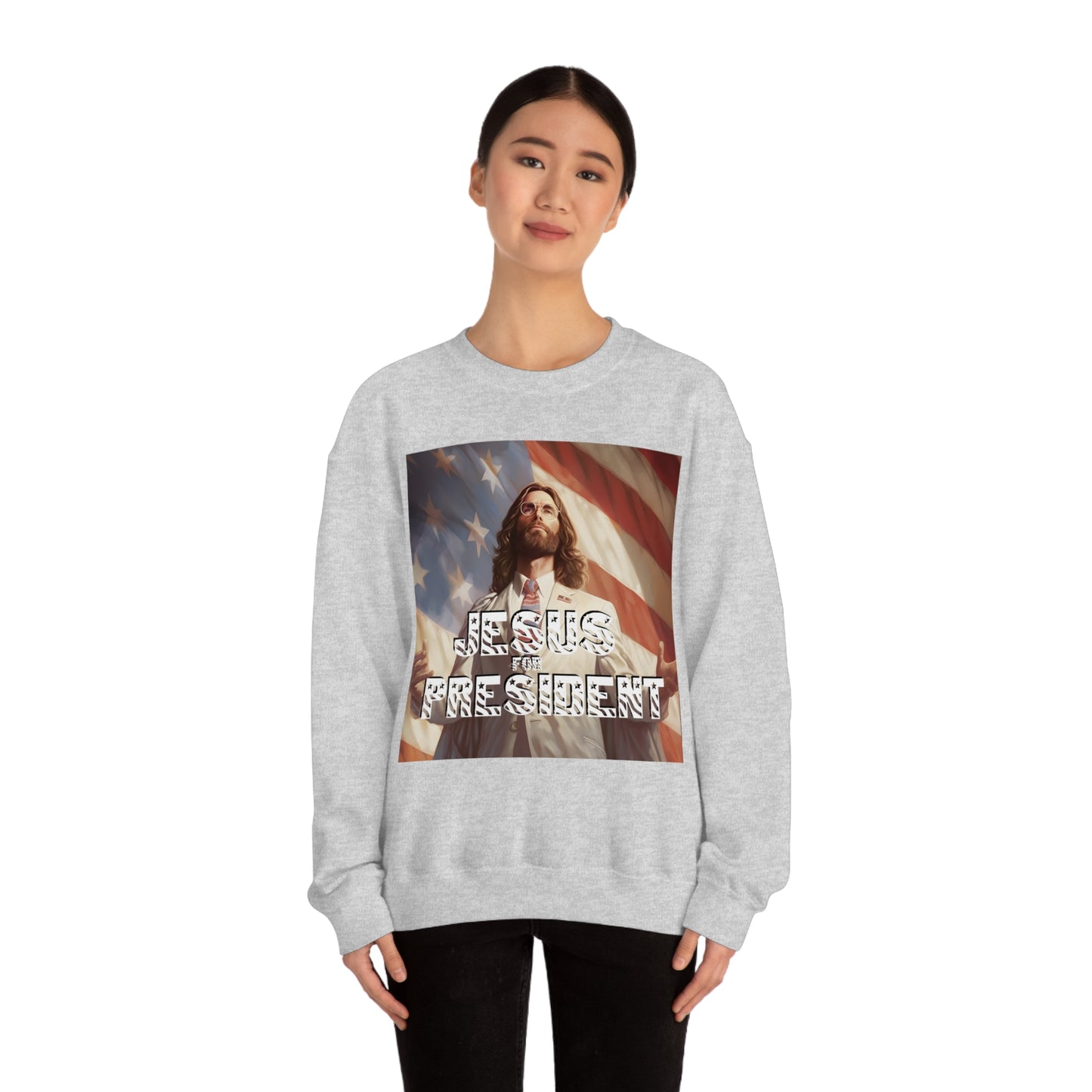 Jesus for President Unisex Heavy Blend™ Crewneck Sweatshirt