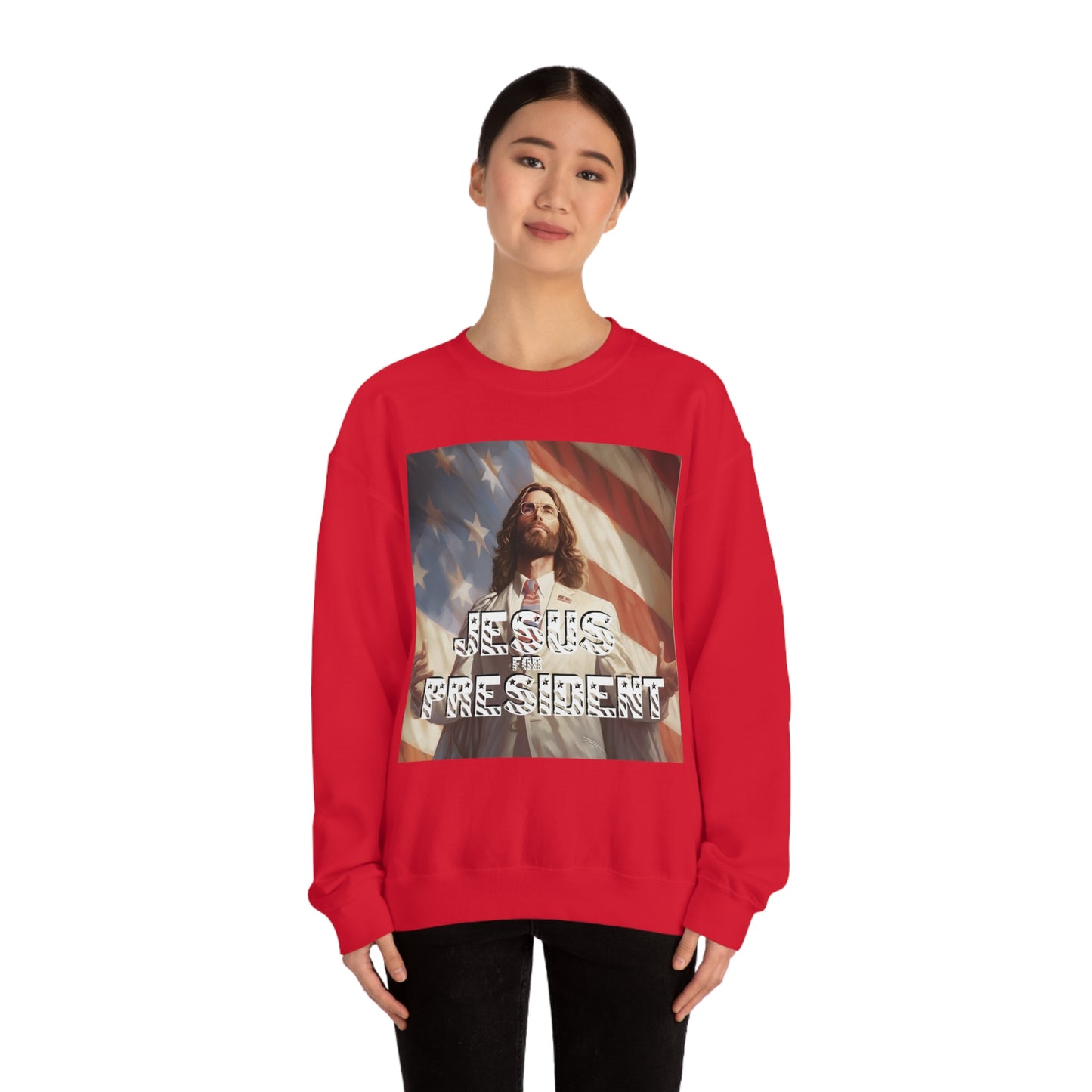 Jesus for President Unisex Heavy Blend™ Crewneck Sweatshirt