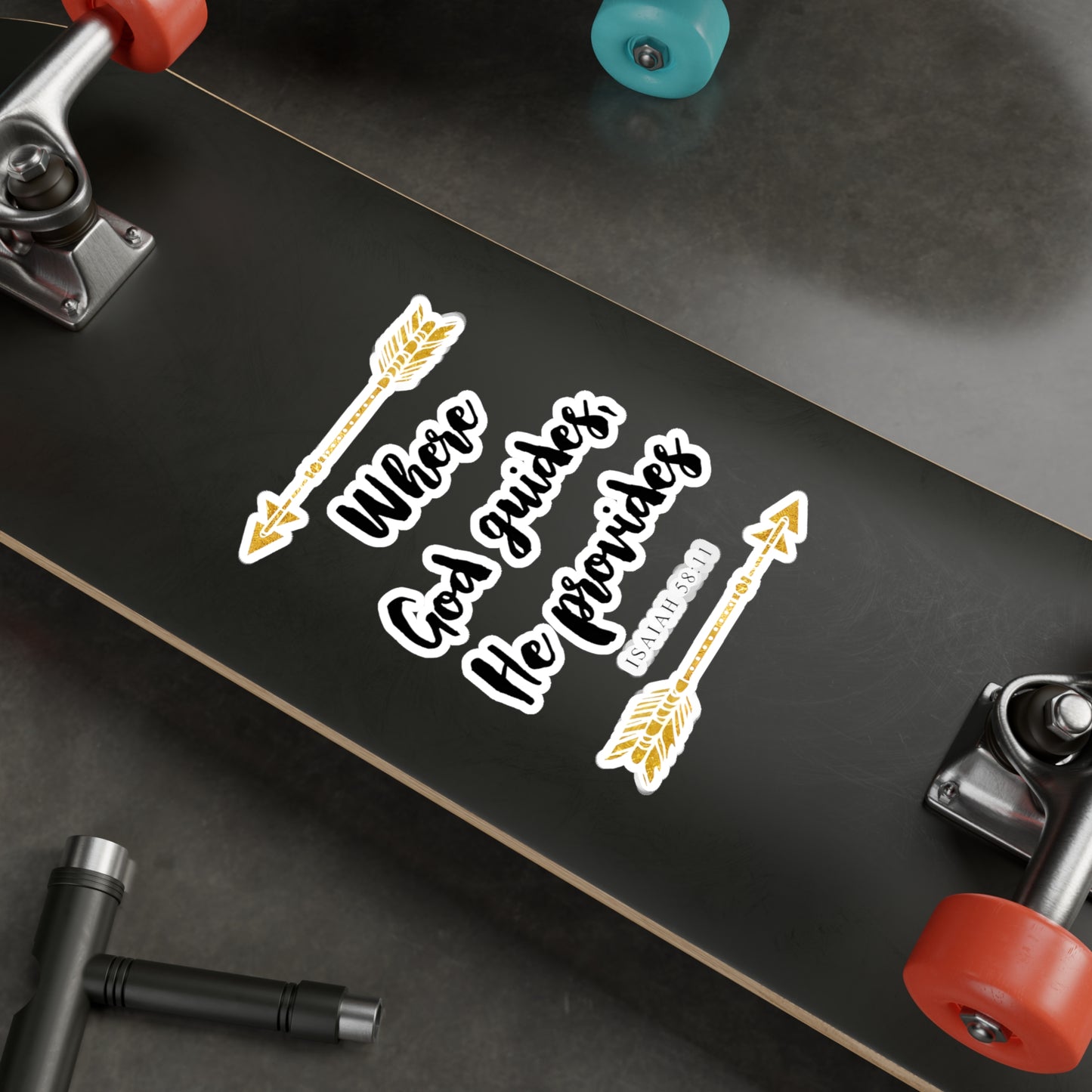 Where GOD guides, He Provides - Isaiah Kiss-Cut Vinyl Decals