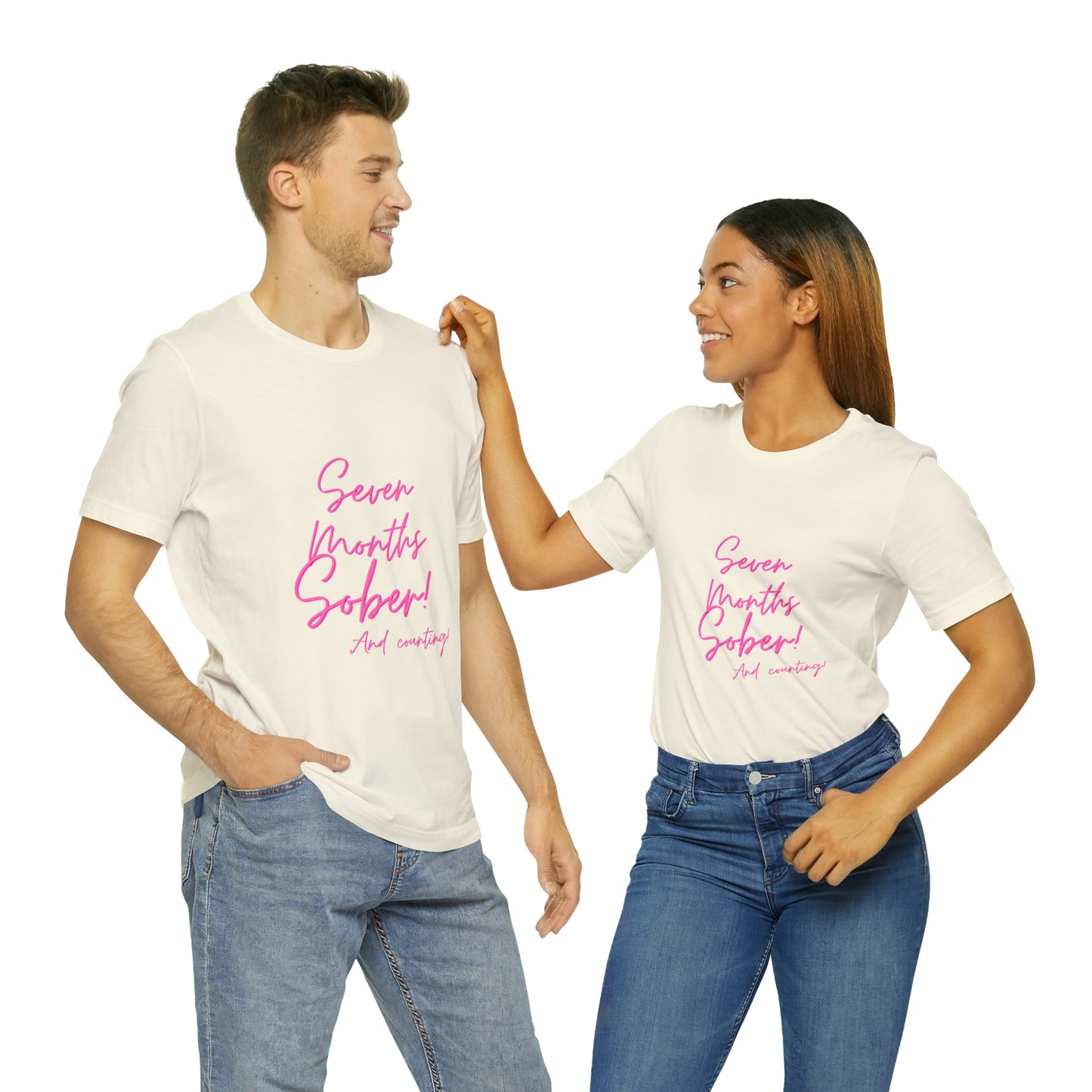 Seven Months Sober (7 Months) Unisex Jersey Short Sleeve Tee