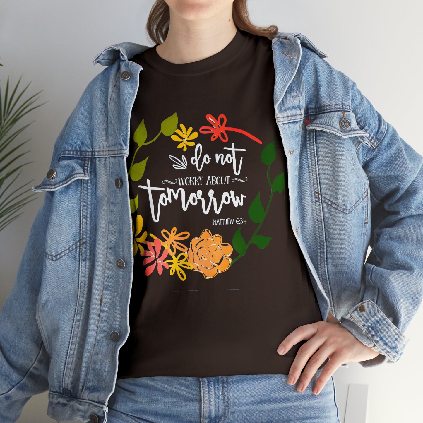 Do not worry about tomorrow (Matthew) - Unisex Heavy Cotton Short Sleeve Tee