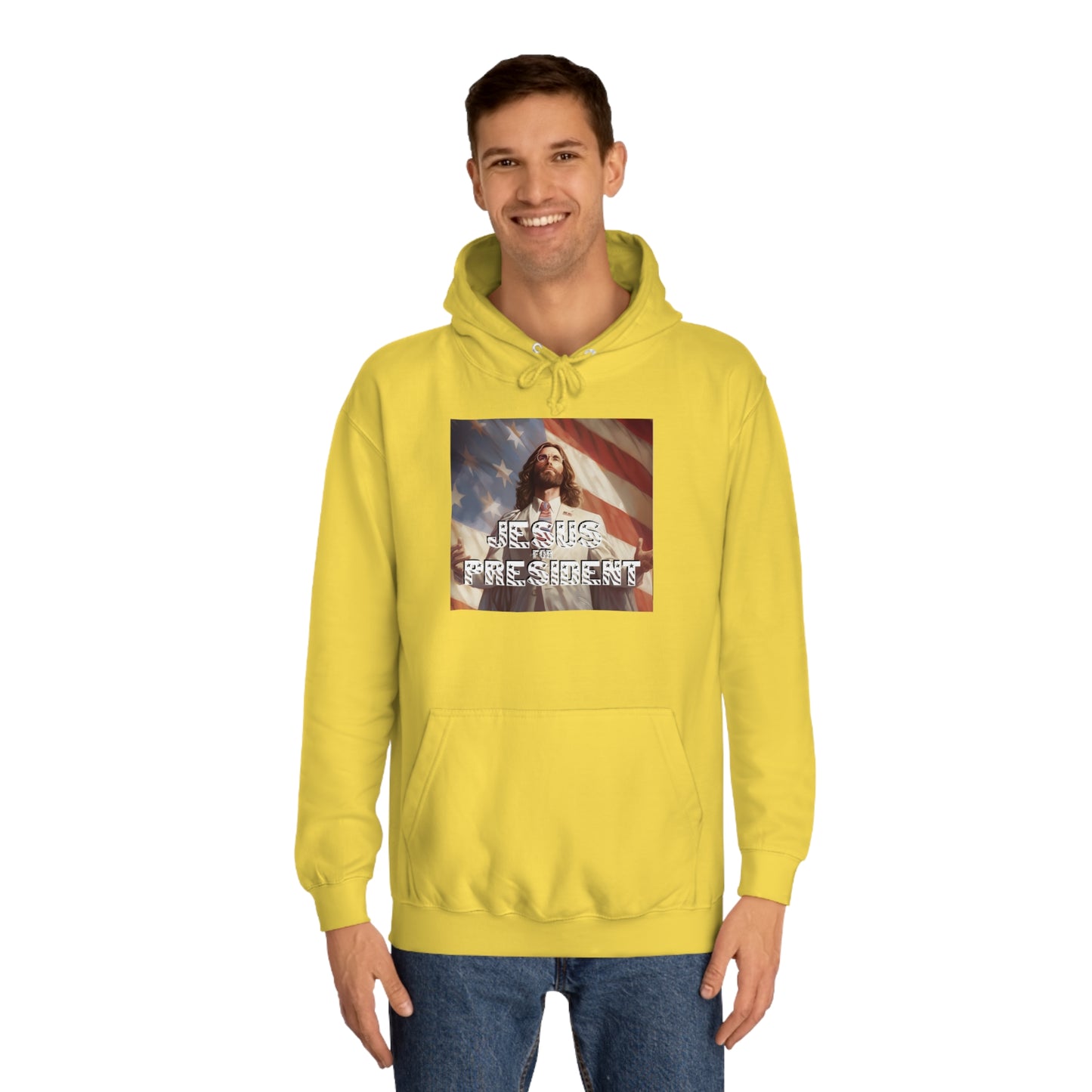 Jesus for President  Unisex College Hoodie