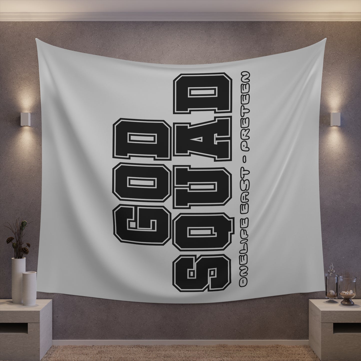 “God Squad” - Pre-Teen Room - Printed Wall Tapestry