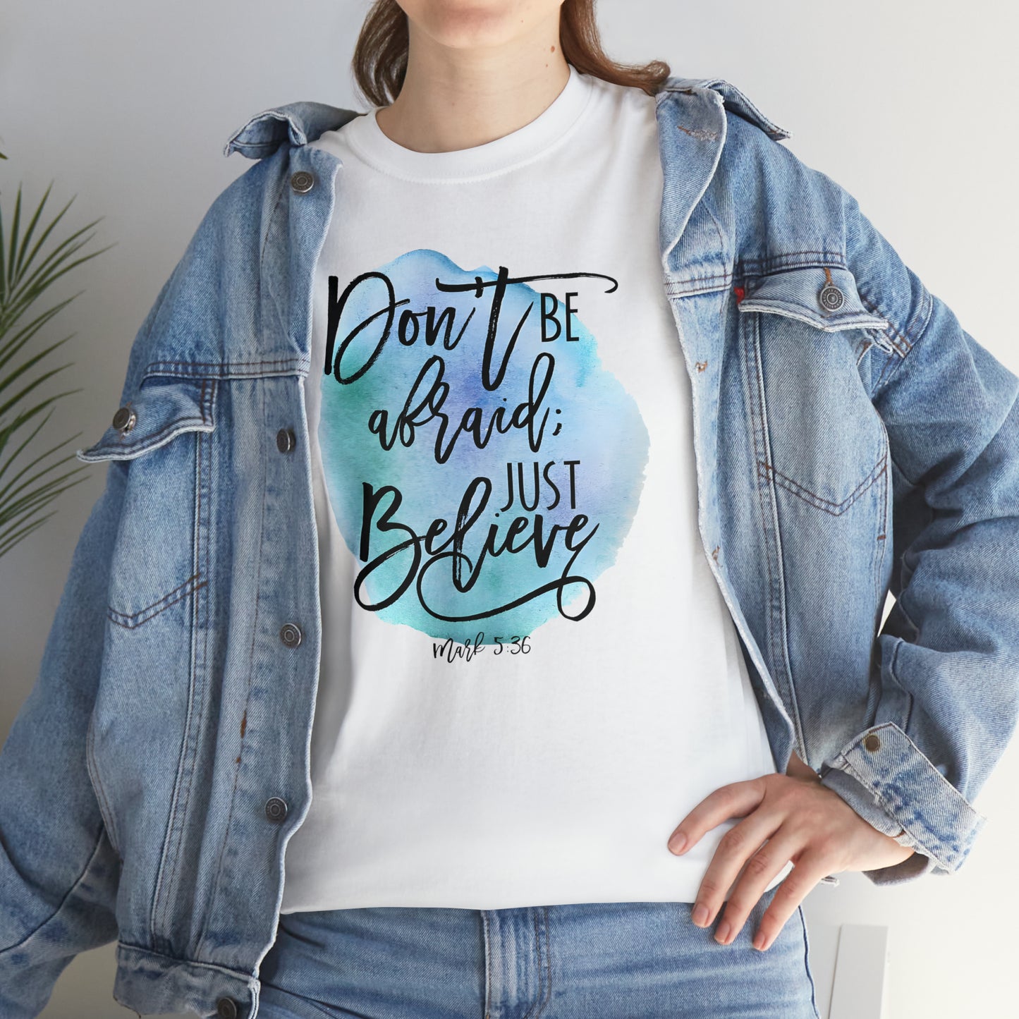 Don't be afraid, just Believe (Mark) - Unisex Heavy Cotton Short Sleeve Tee