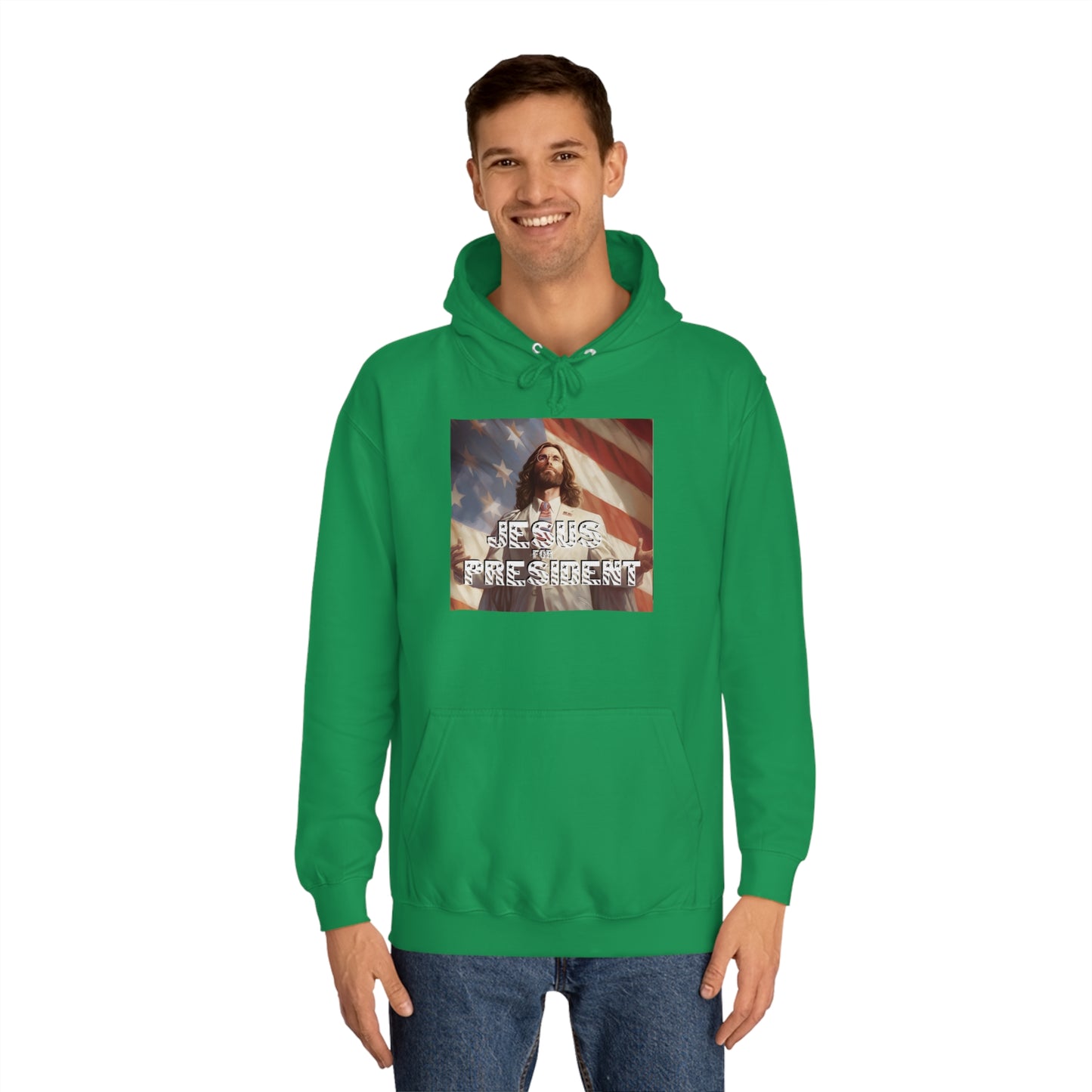Jesus for President  Unisex College Hoodie