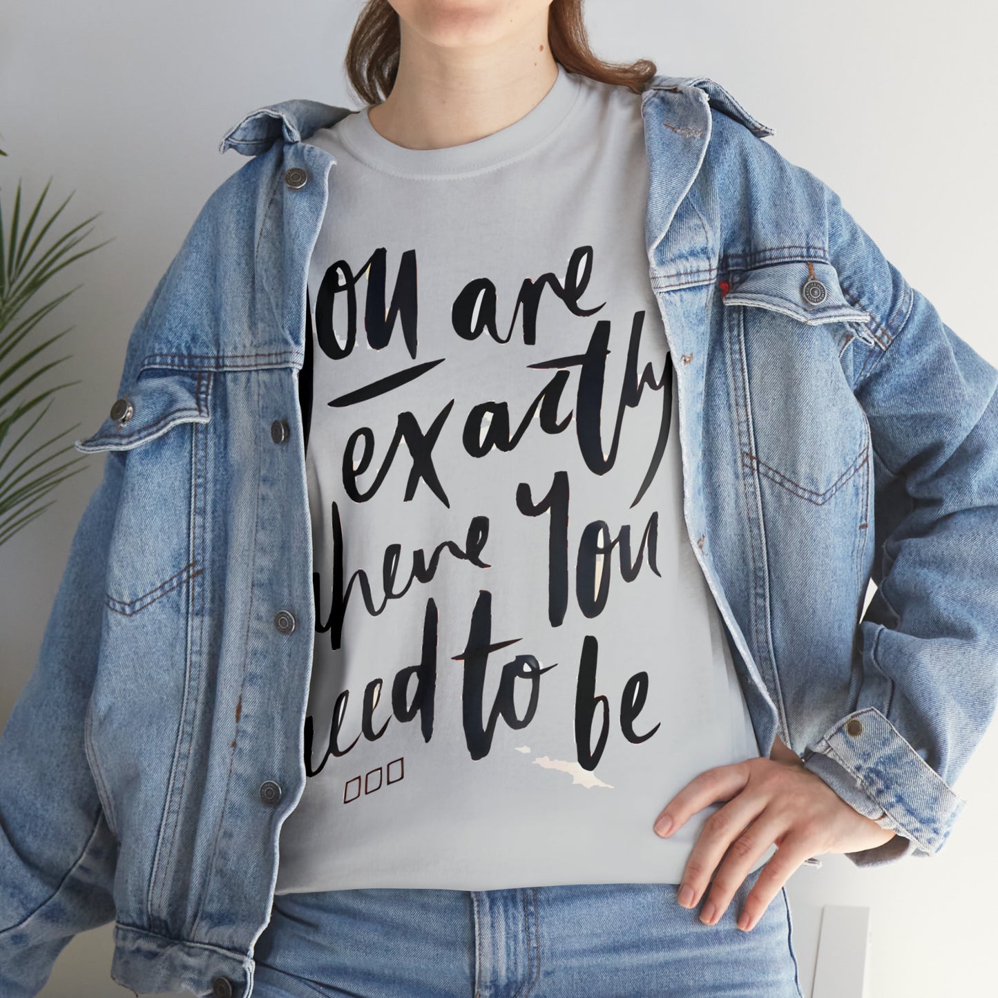 You re EXACTLY where you need to be  - CR Celebrate Recovery Classic Logo - Unisex Heavy Cotton Tee