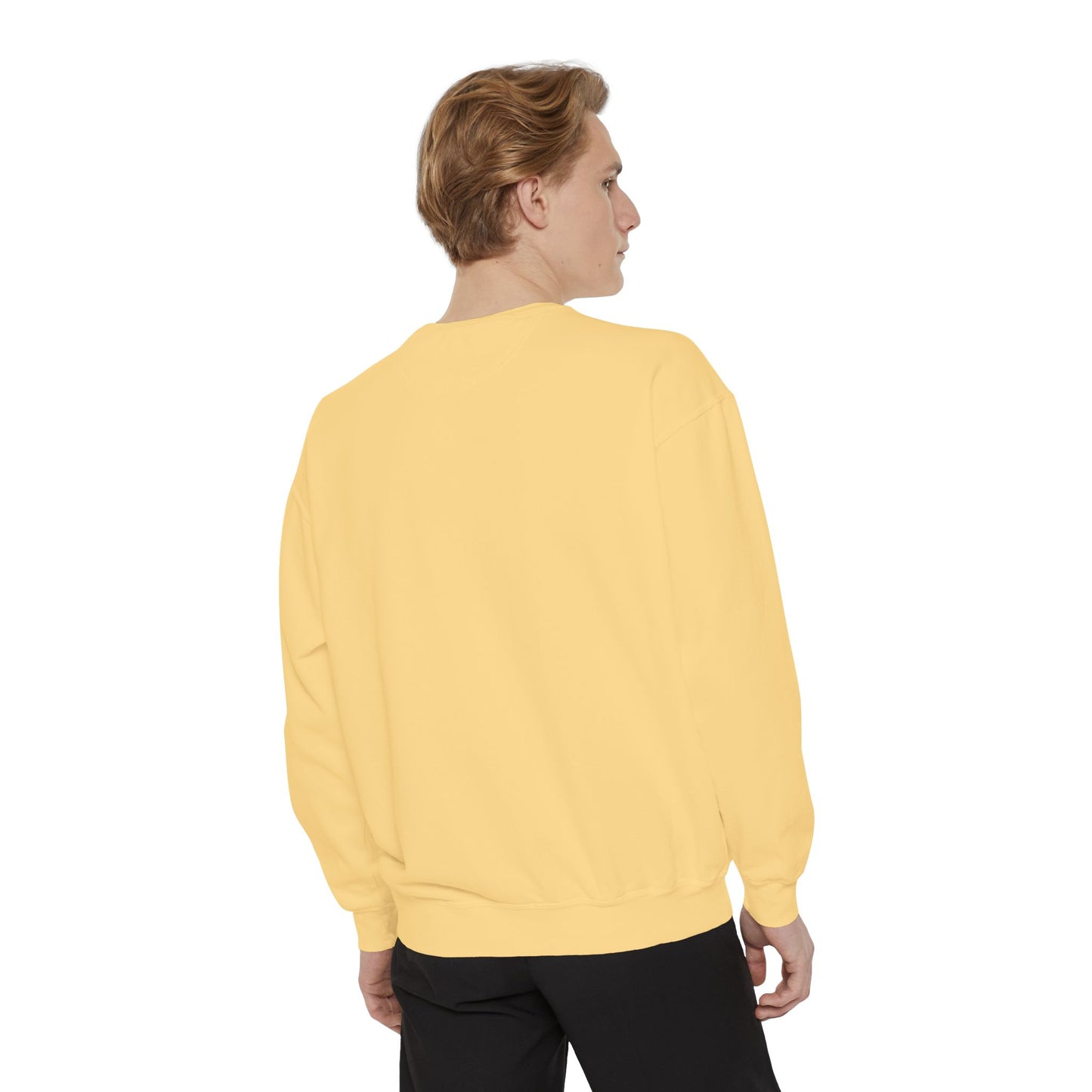 “Sip of Sacrifice” Embroidered Crewneck — Disciple Dad (Water-Into-Wine Drop Collection)