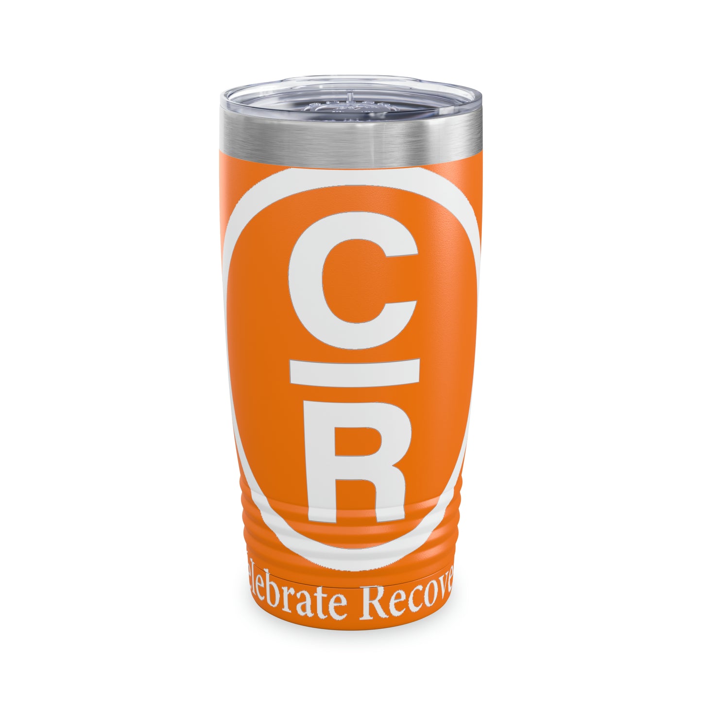 CR Celebrate Recovery Basic Logo White Ringneck Tumbler, 20oz